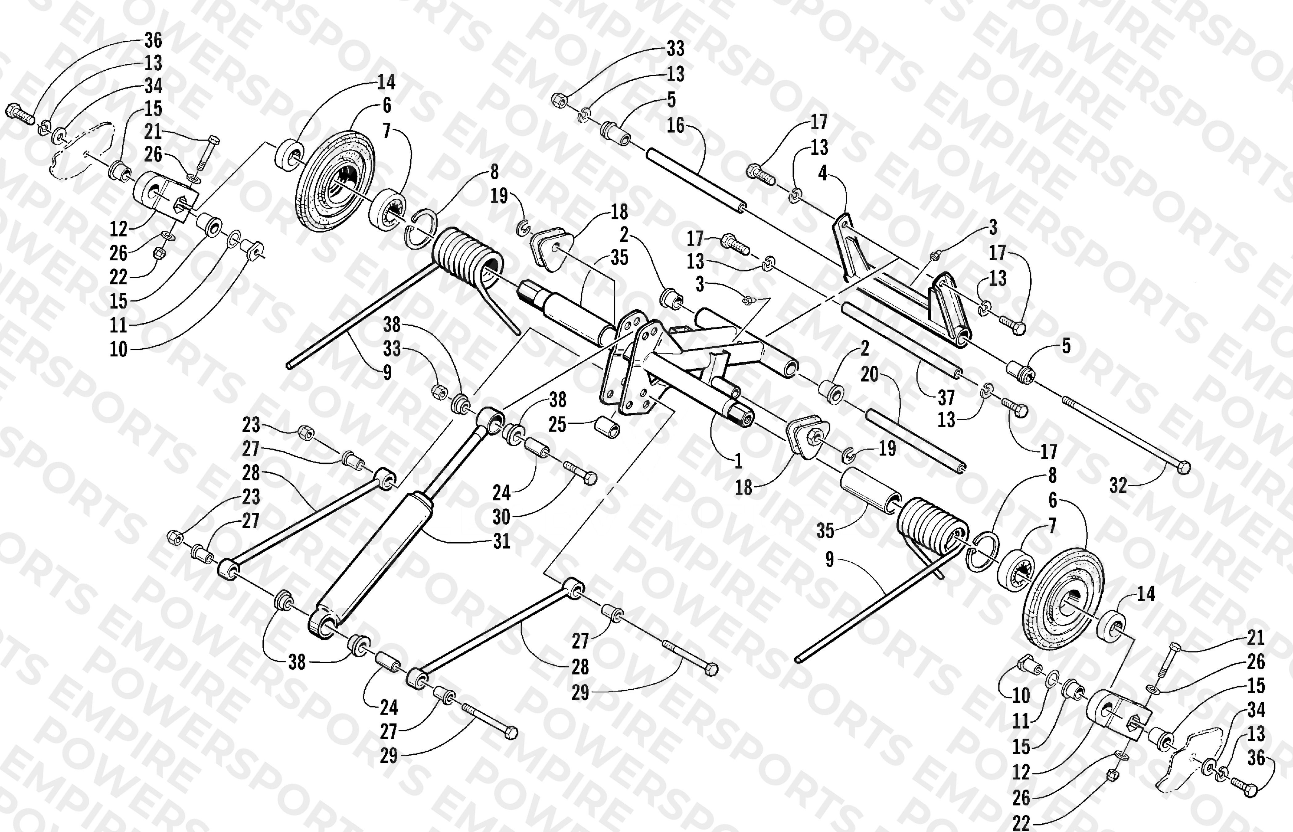 REAR SUSPENSION REAR ARM ASSEMBLY