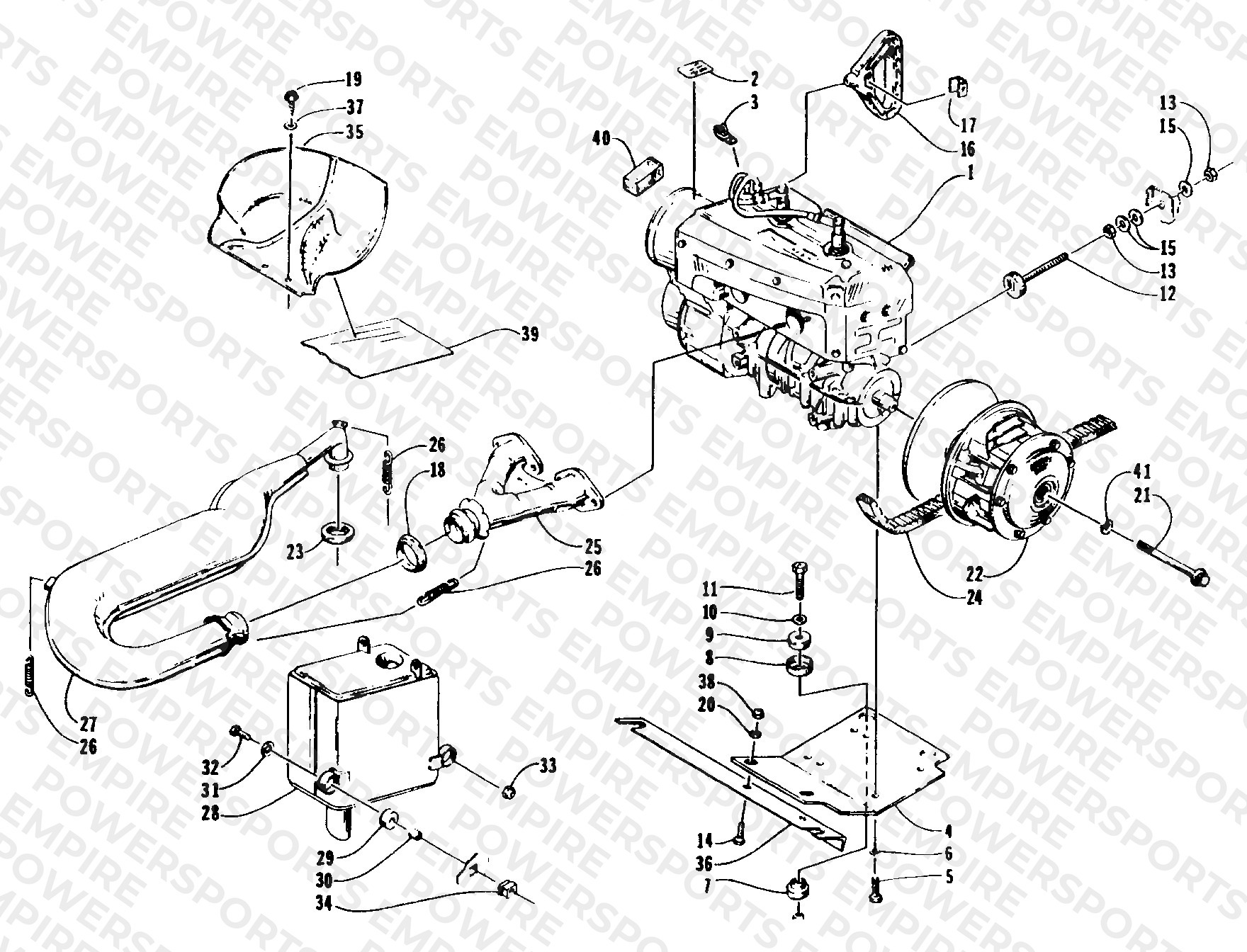ENGINE AND RELATED PARTS