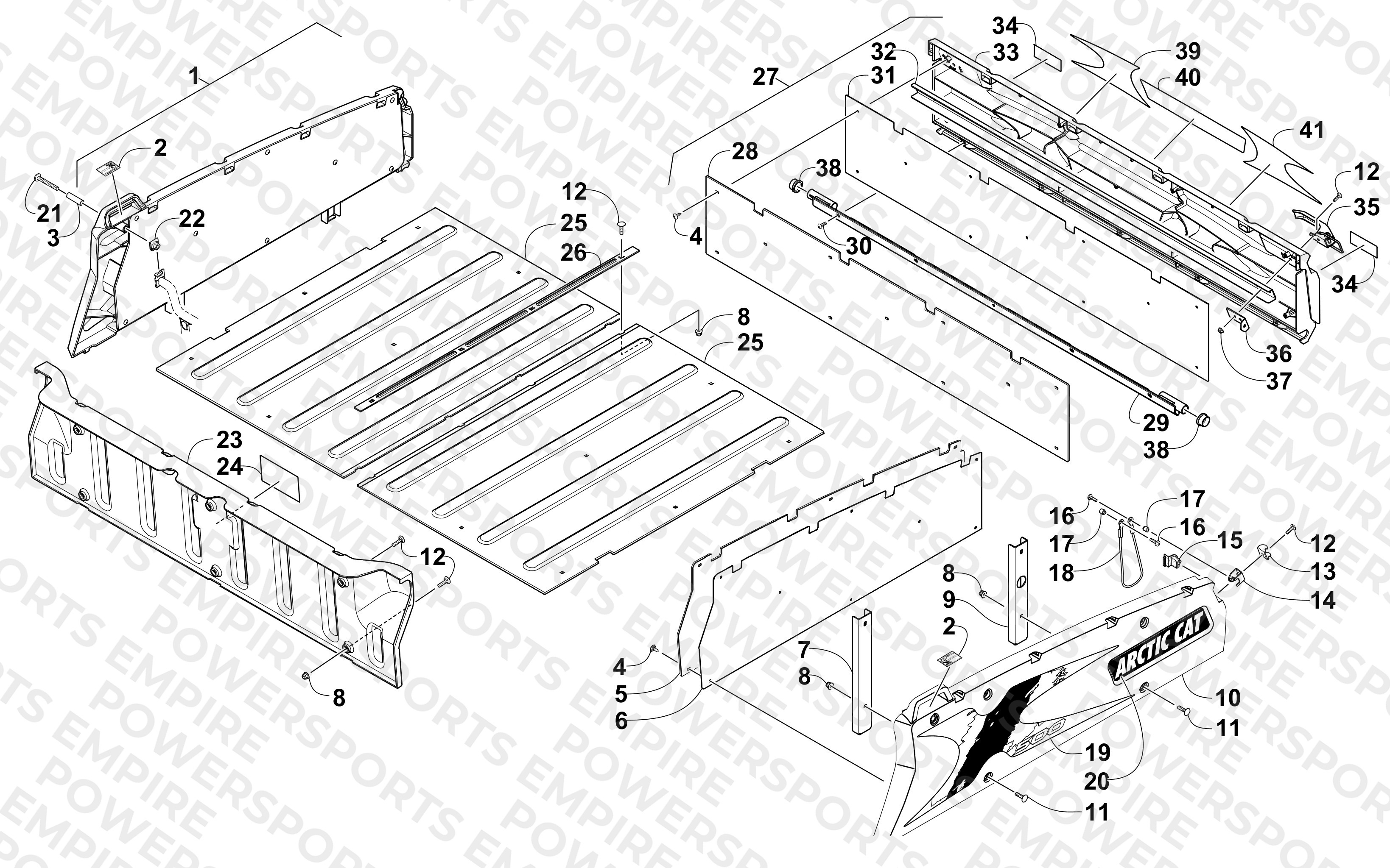 CARGO BOX AND TAILGATE ASSEMBLY