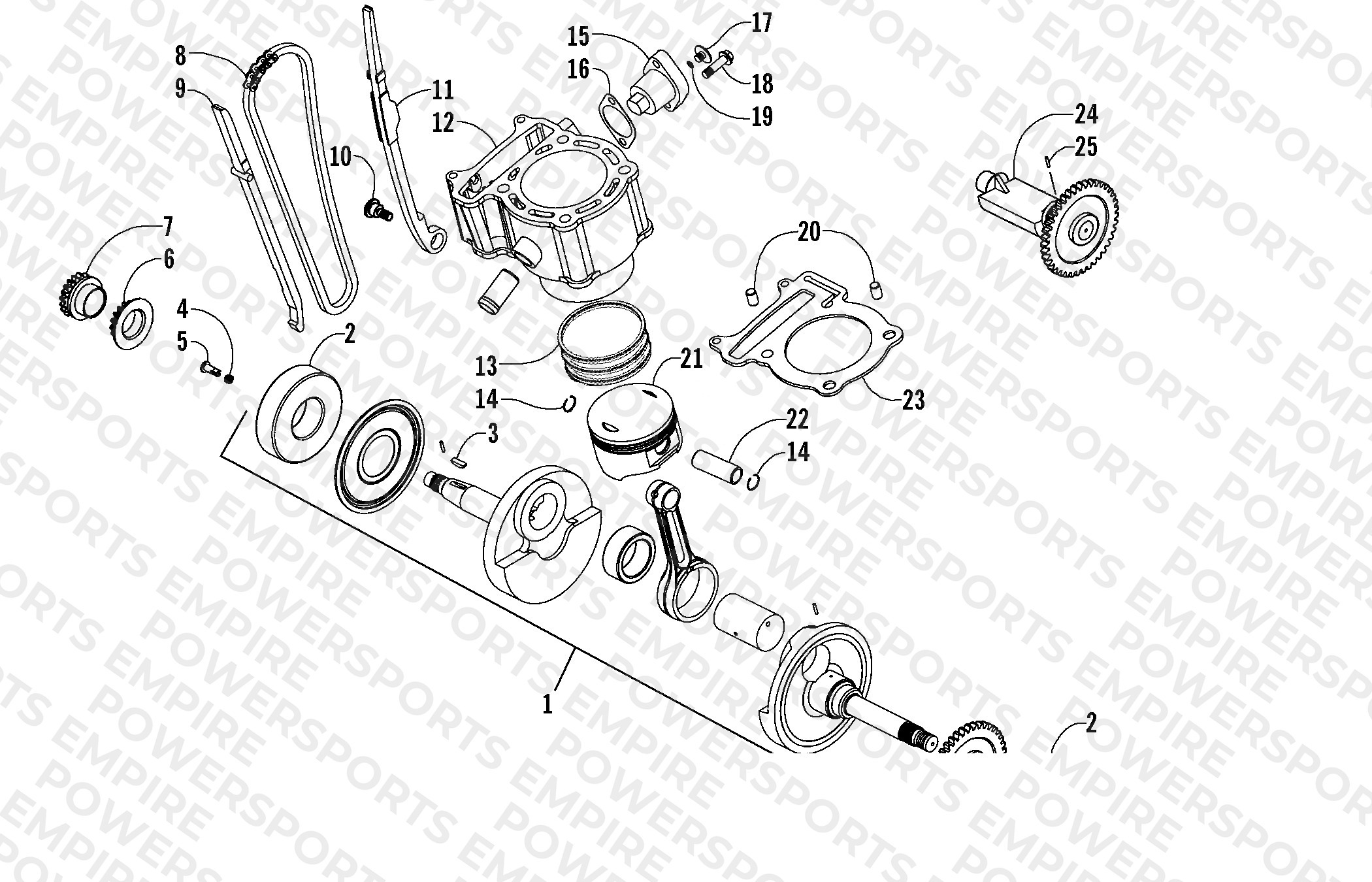 PISTON AND CRANKSHAFT ASSEMBLY
