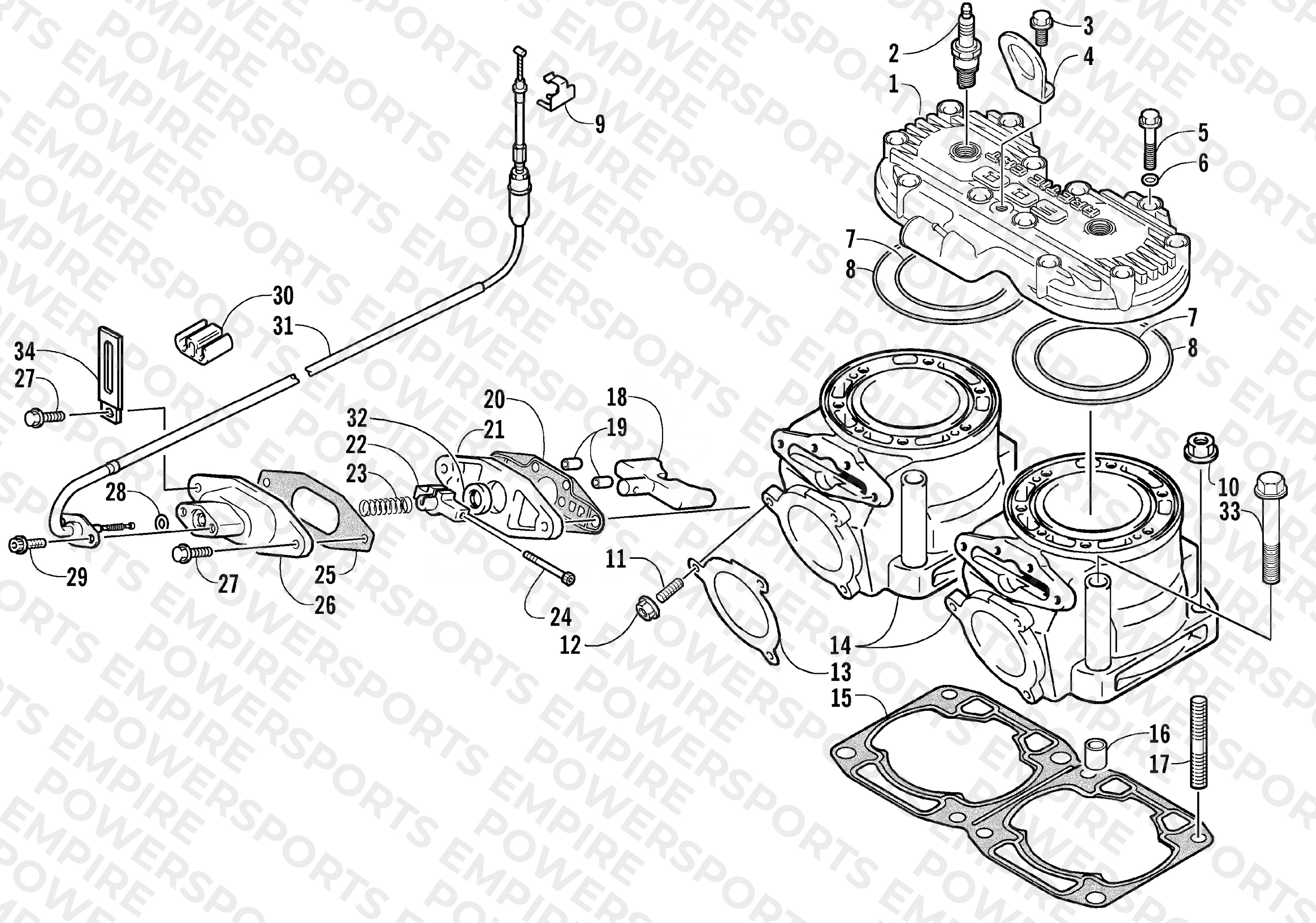 CYLINDER AND HEAD ASSEMBLY