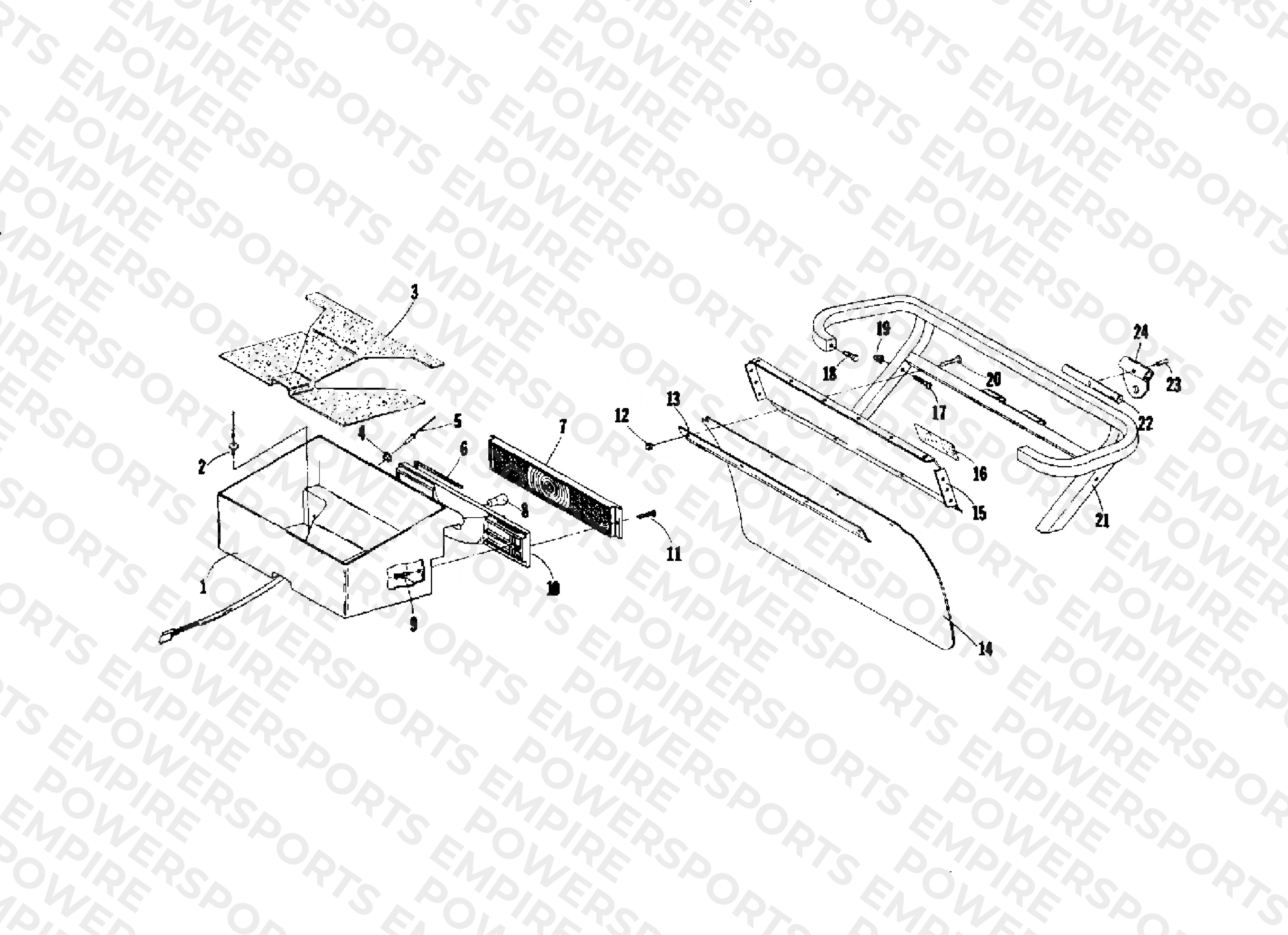 SHROUD, TAILLIGHT ASSEMBLY AND REAR BUMPER