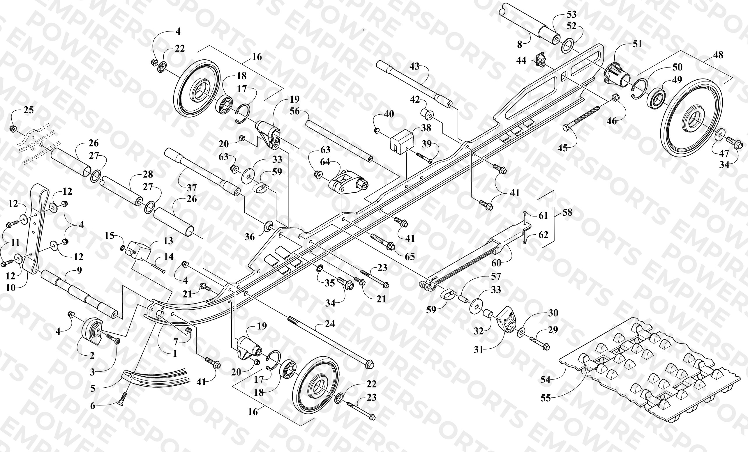 REAR SUSPENSION RAIL ASSEMBLY