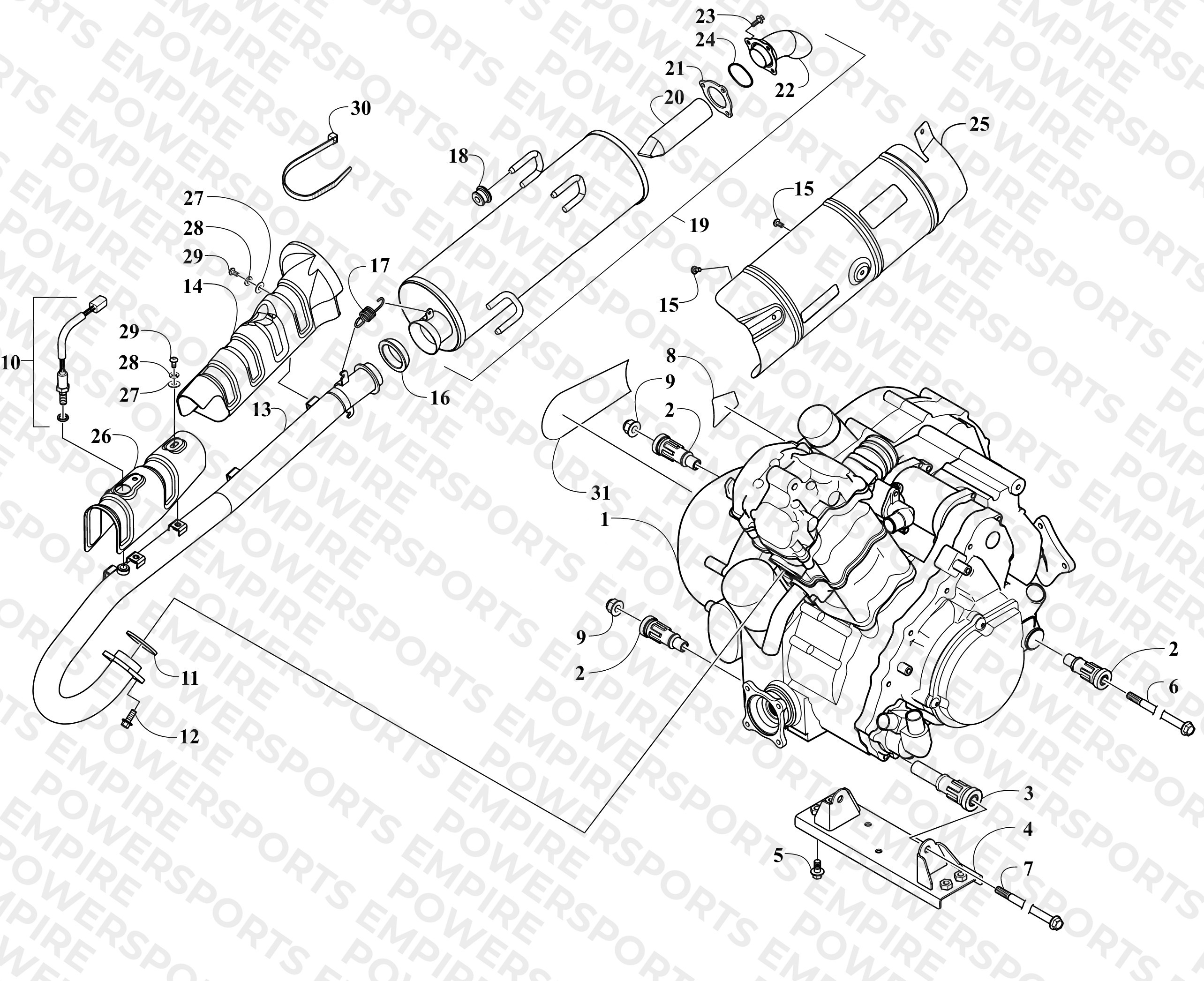 ENGINE AND EXHAUST