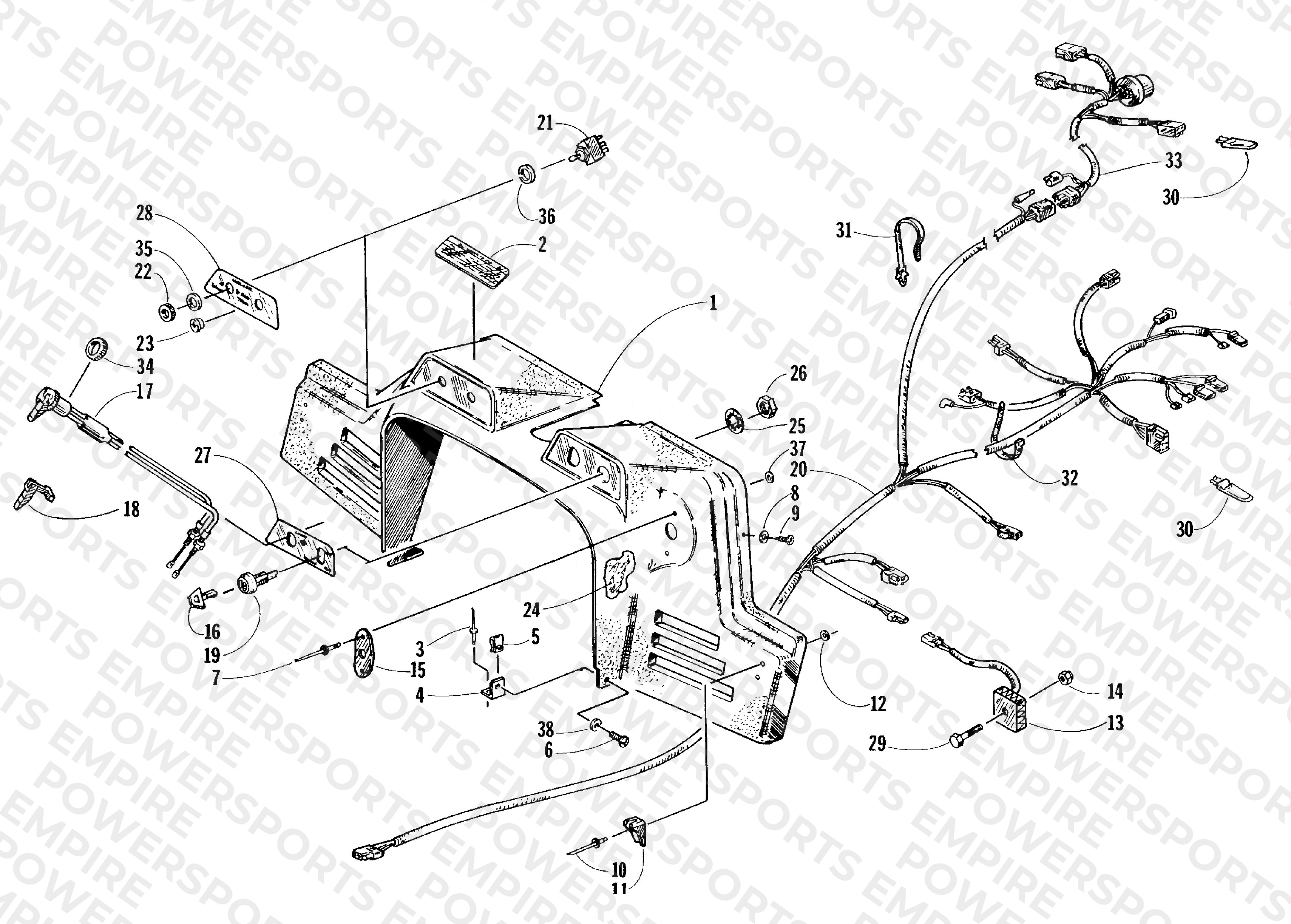 CONSOLE, SWITCHES, AND WIRING ASSEMBLIES