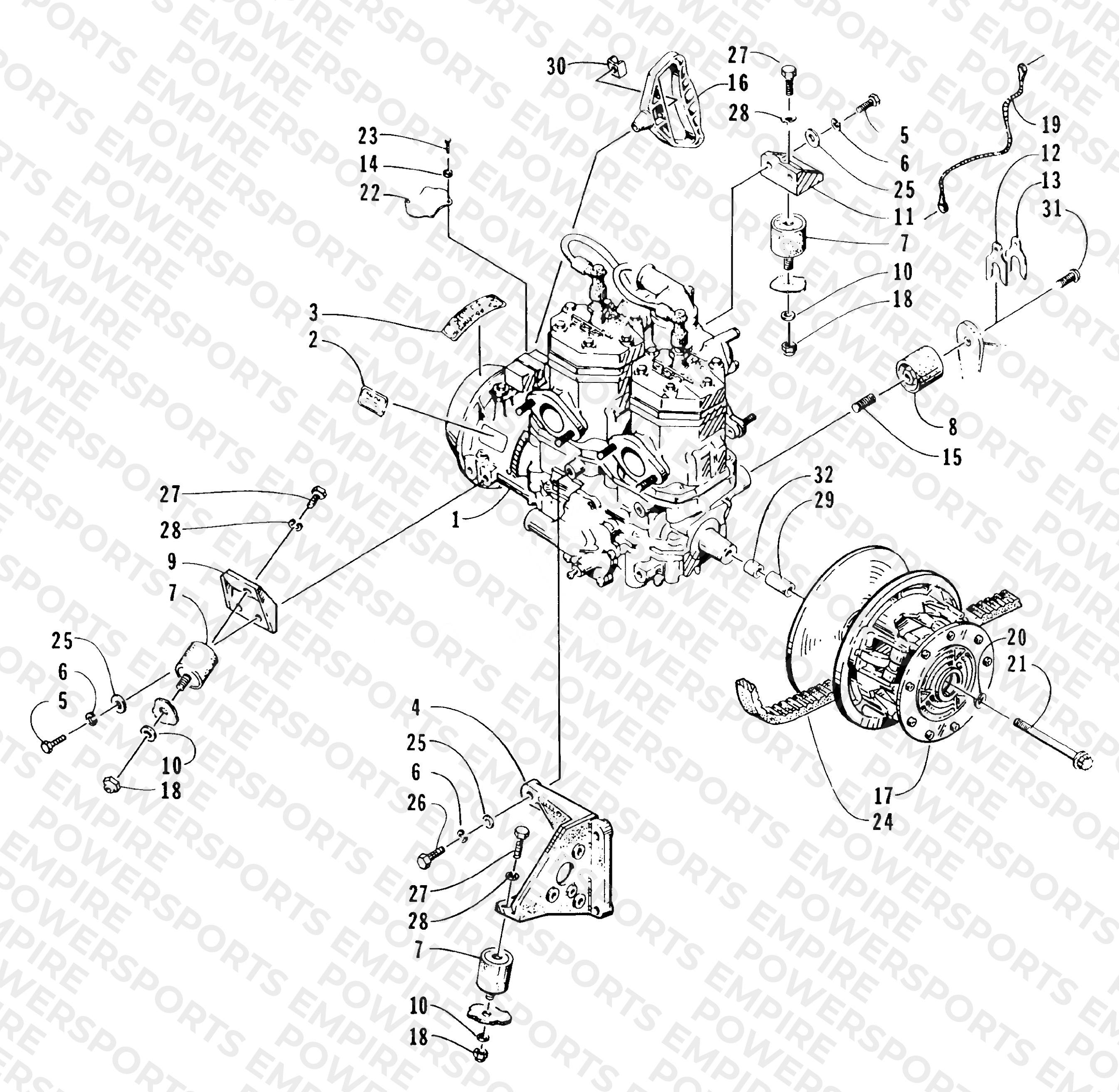 ENGINE AND RELATED PARTS