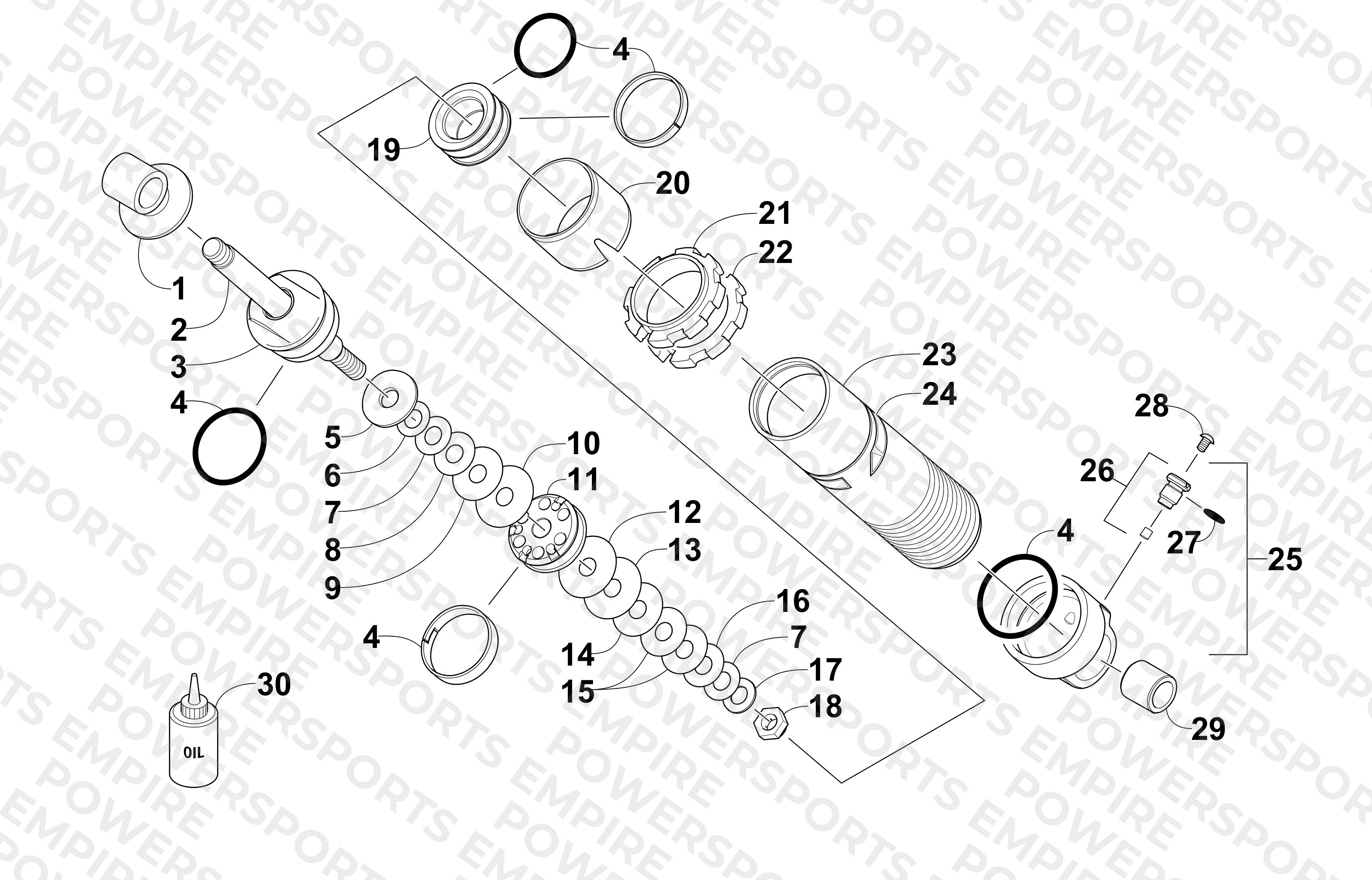 REAR SUSPENSION FRONT ARM SHOCK ABSORBER