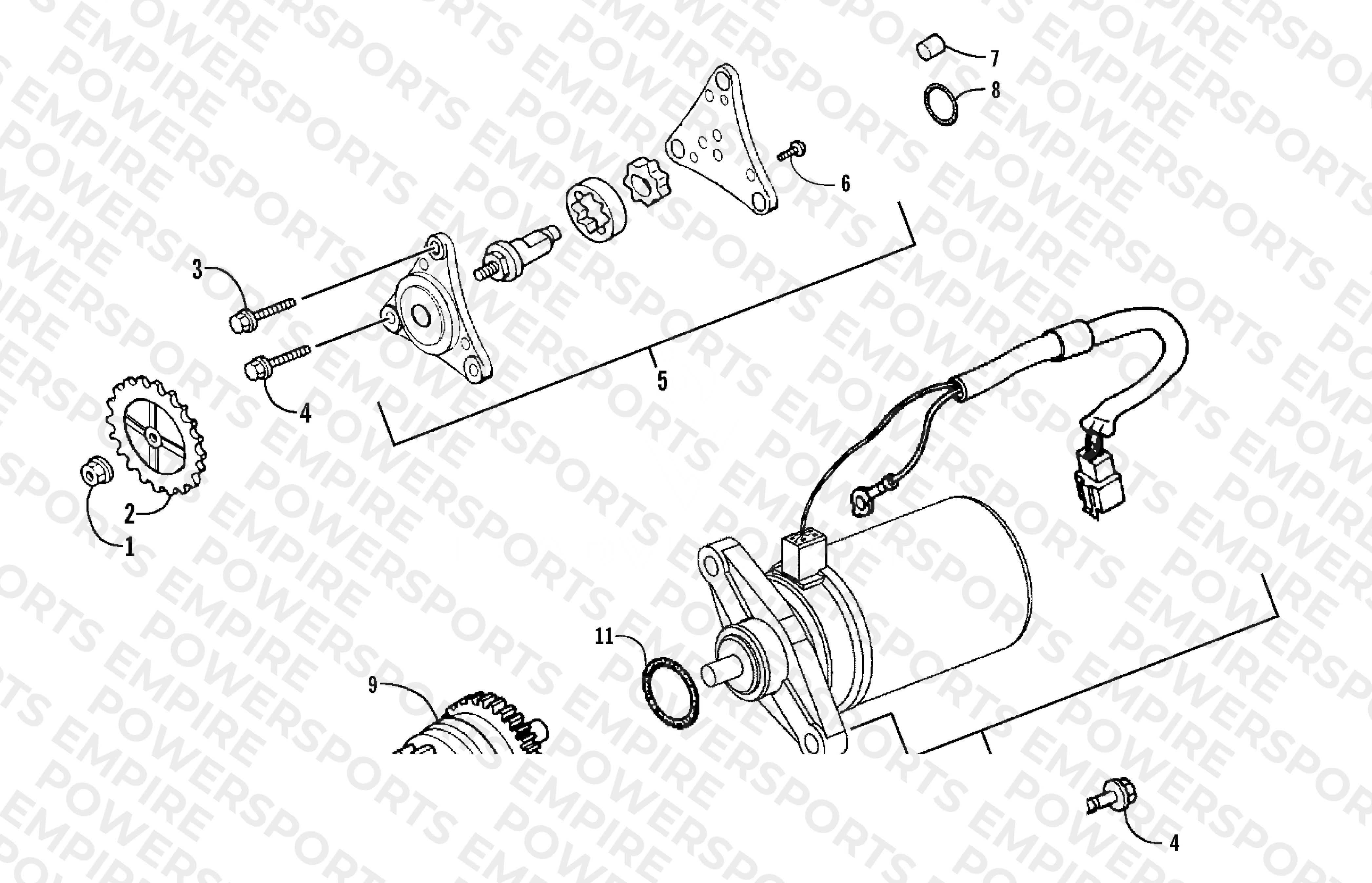STARTER MOTOR AND OIL PUMP ASSEMBLIES