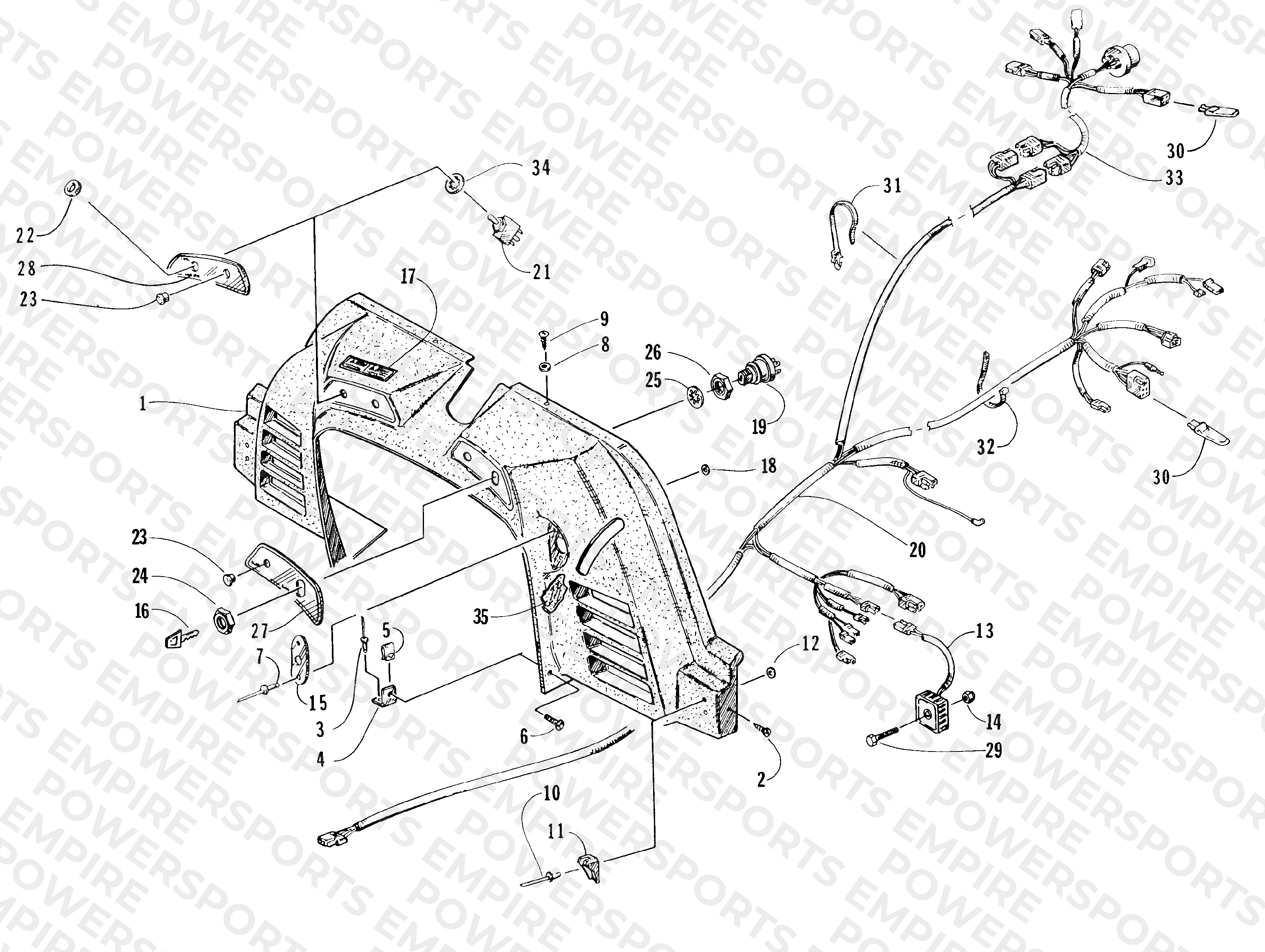 CONSOLE, SWITCHES, AND WIRING ASSEMBLIES