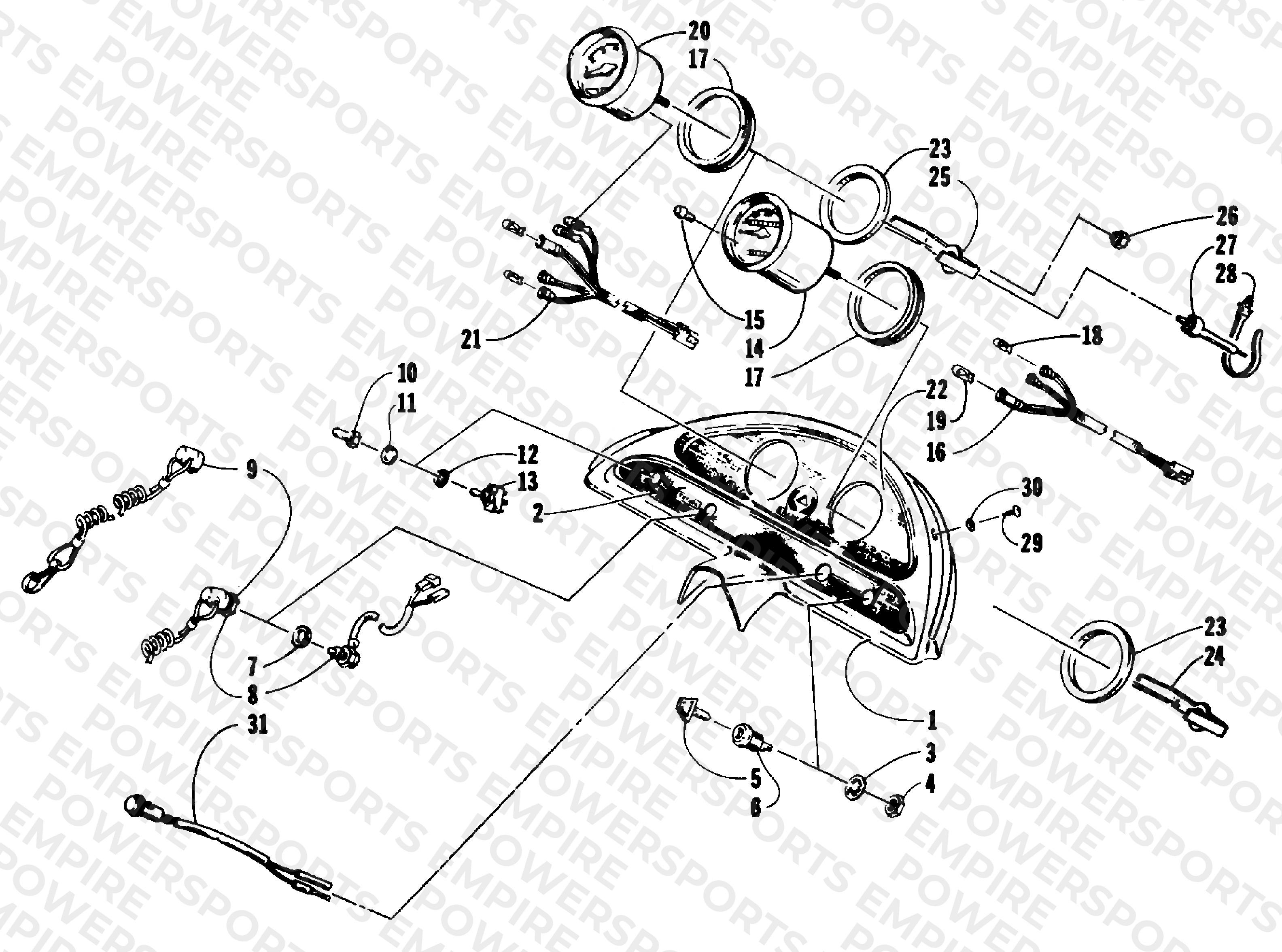 CONSOLE EXTENSION, SWITCHES, AND INSTRUMENTS