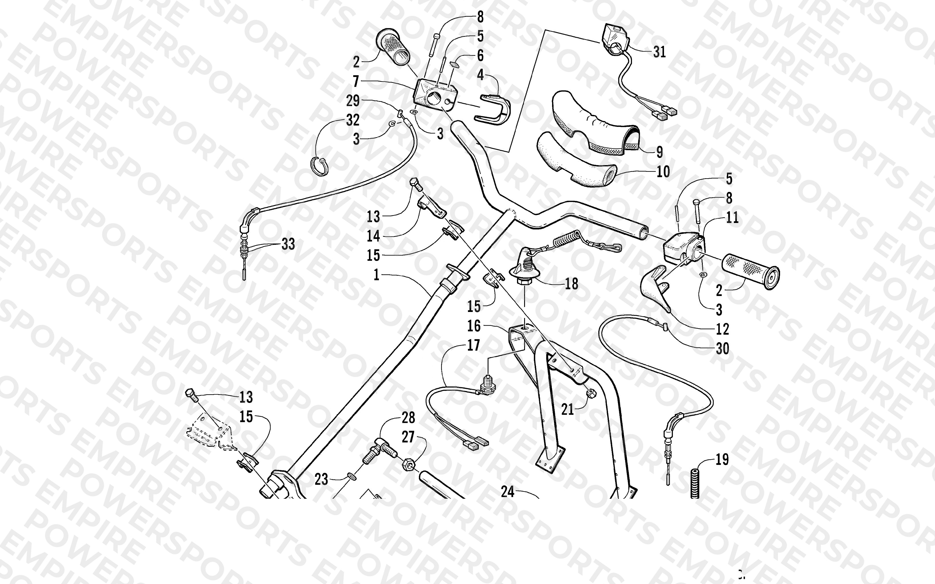 STEERING POST AND TIE ROD ASSEMBLY