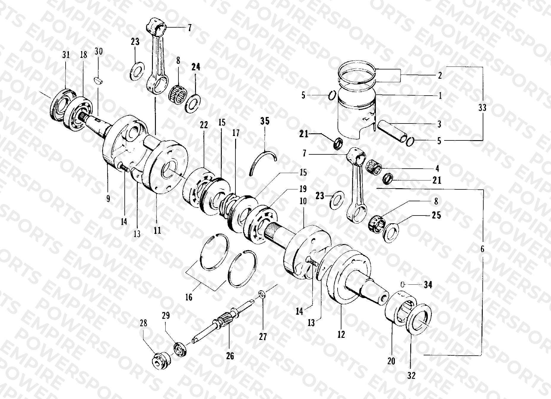 PISTON AND CRANKSHAFT
