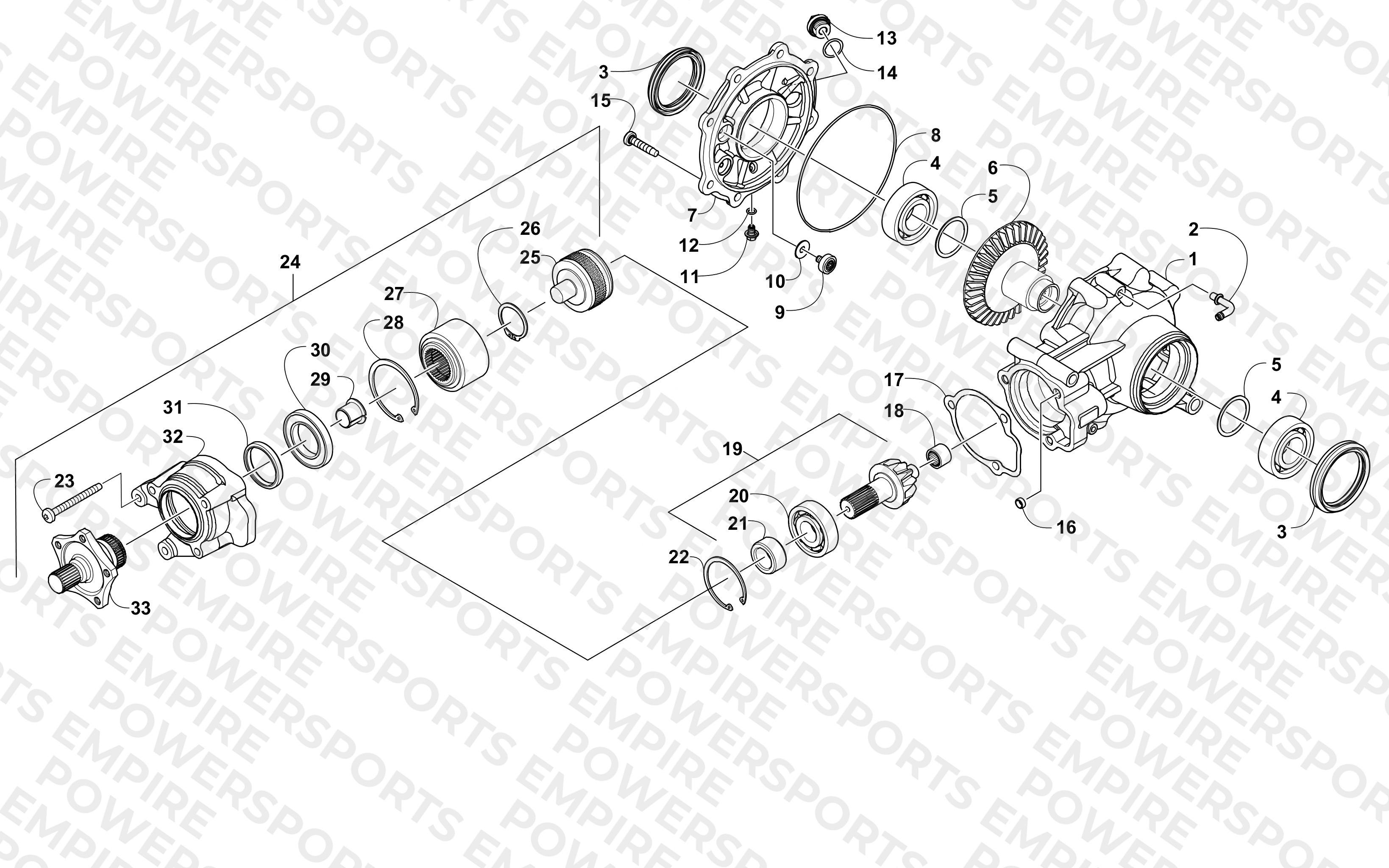 REAR DRIVE GEARCASE ASSEMBLY