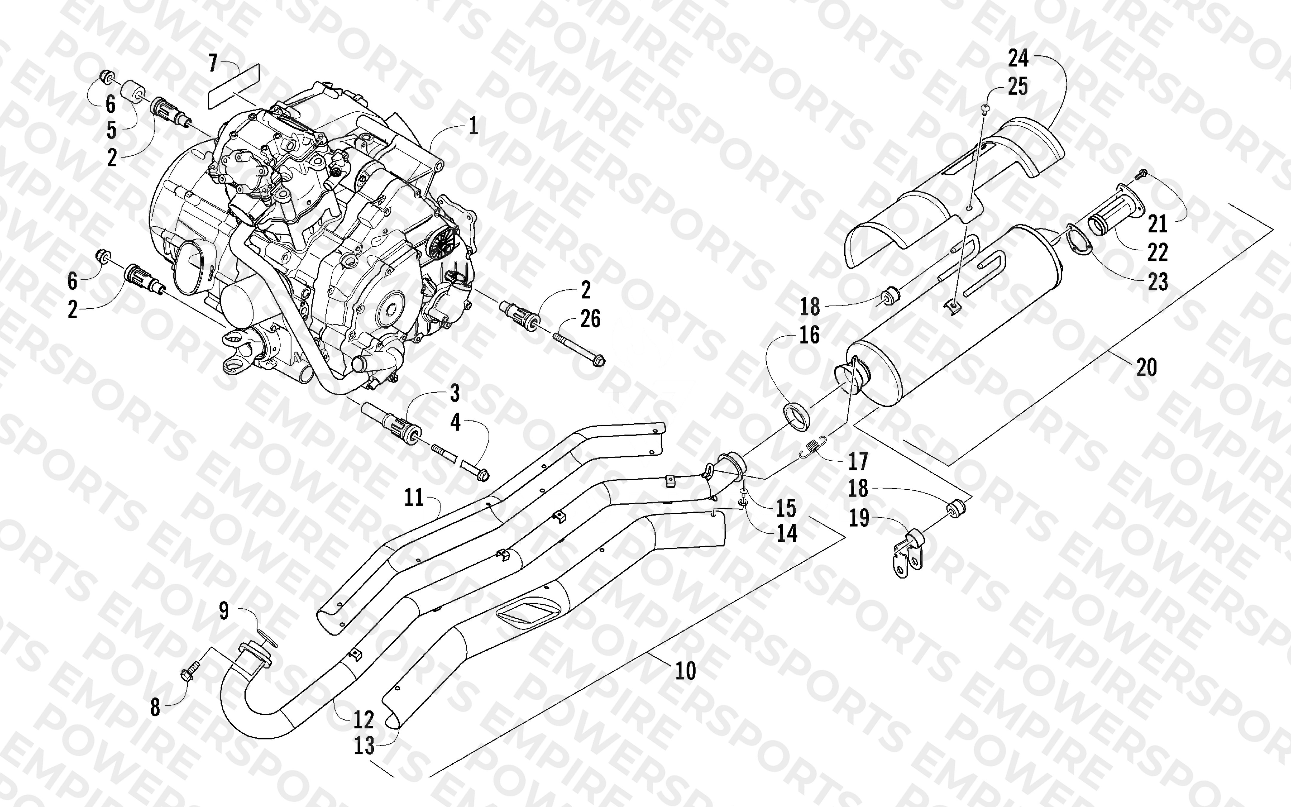 ENGINE AND EXHAUST