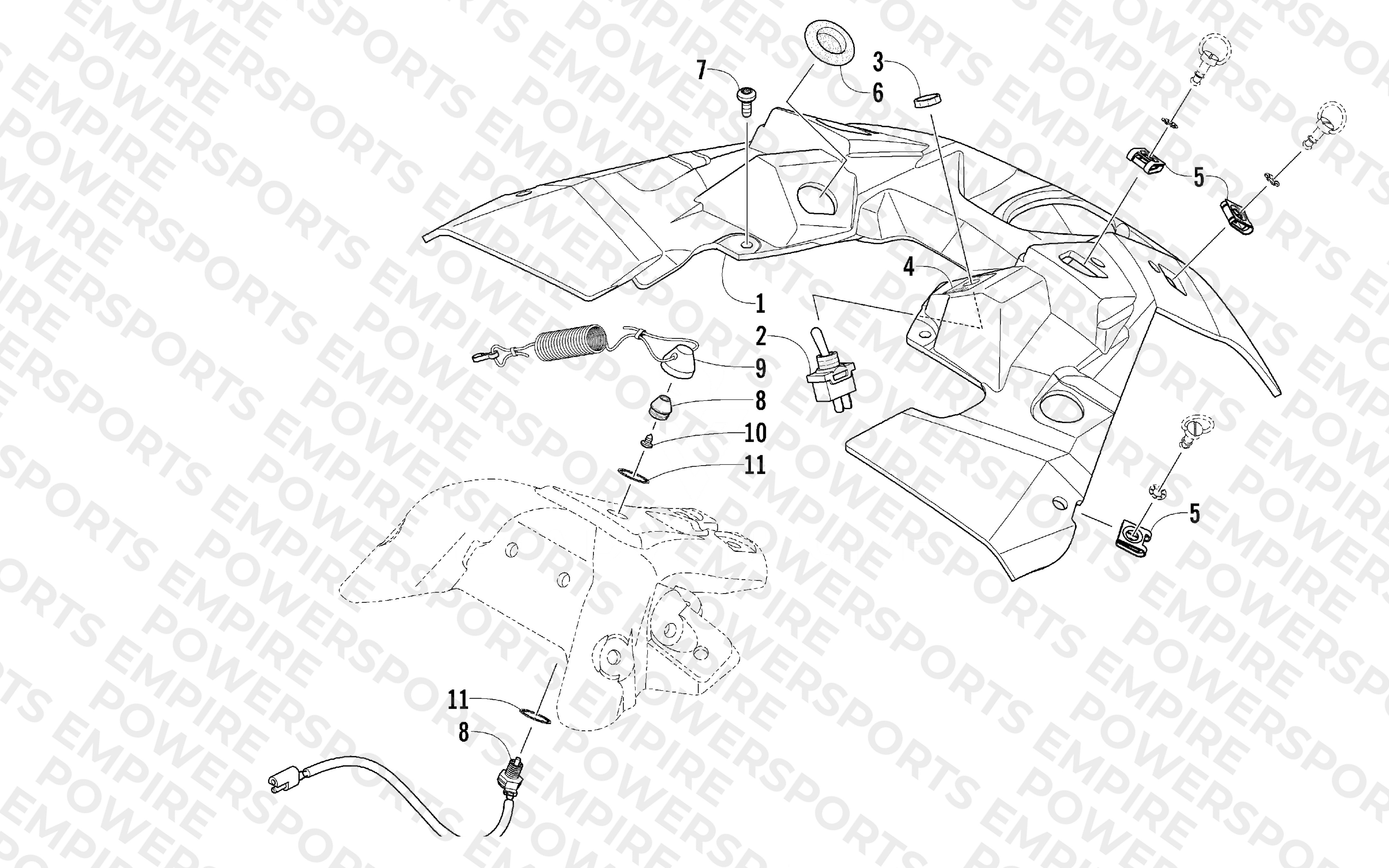 CONSOLE AND SWITCH ASSEMBLY