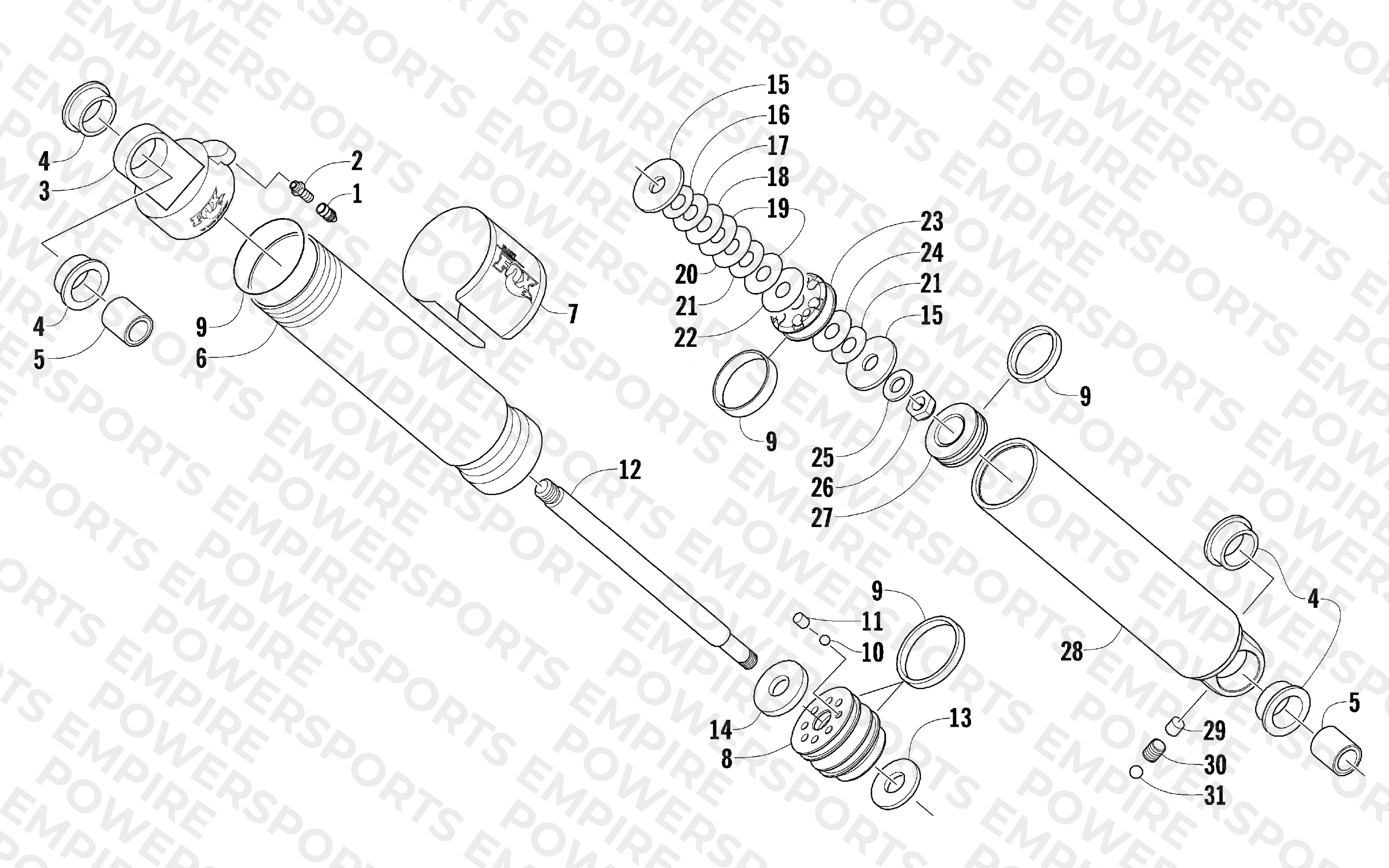 REAR SUSPENSION REAR ARM SHOCK ABSORBER