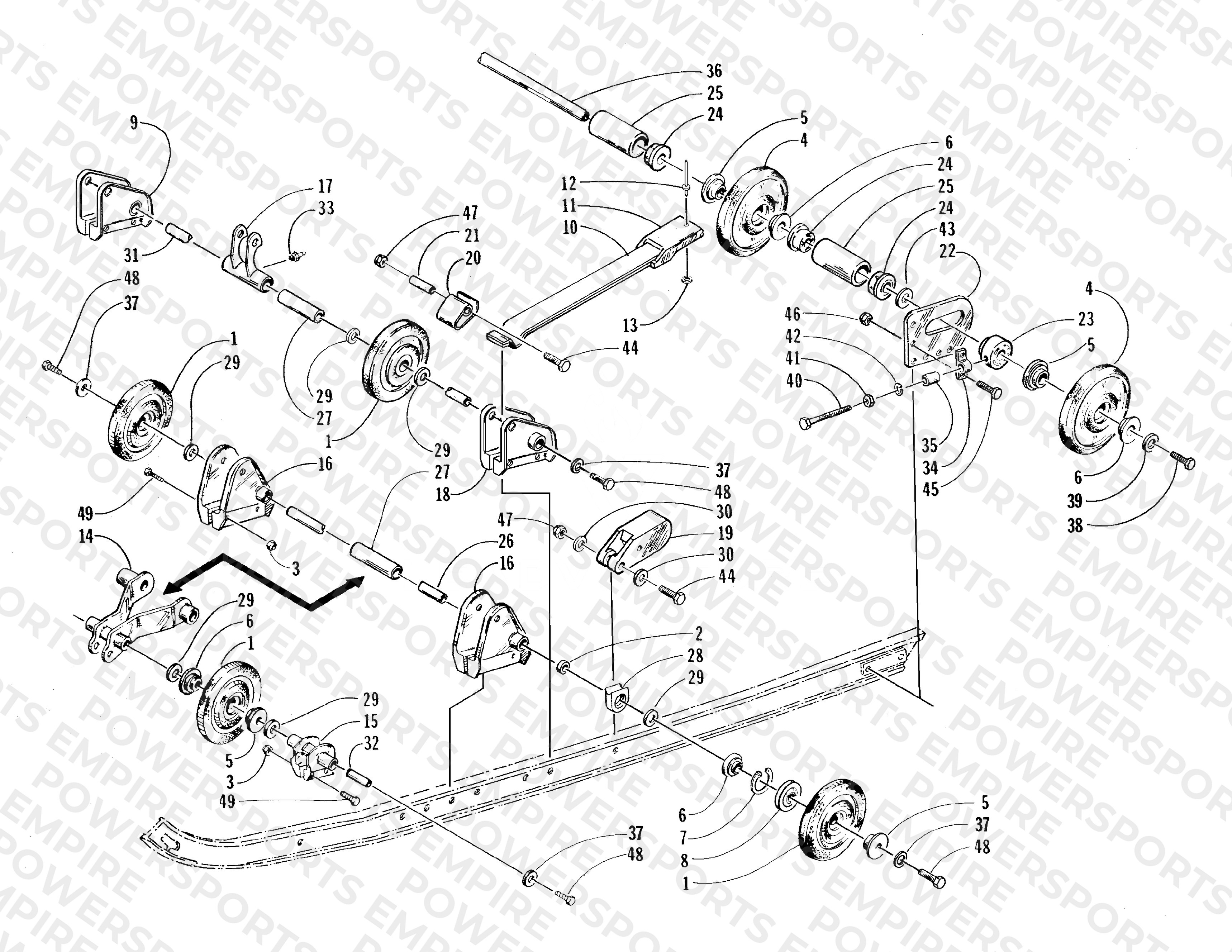 REAR SUSPENSION AXLE ASSEMBLY