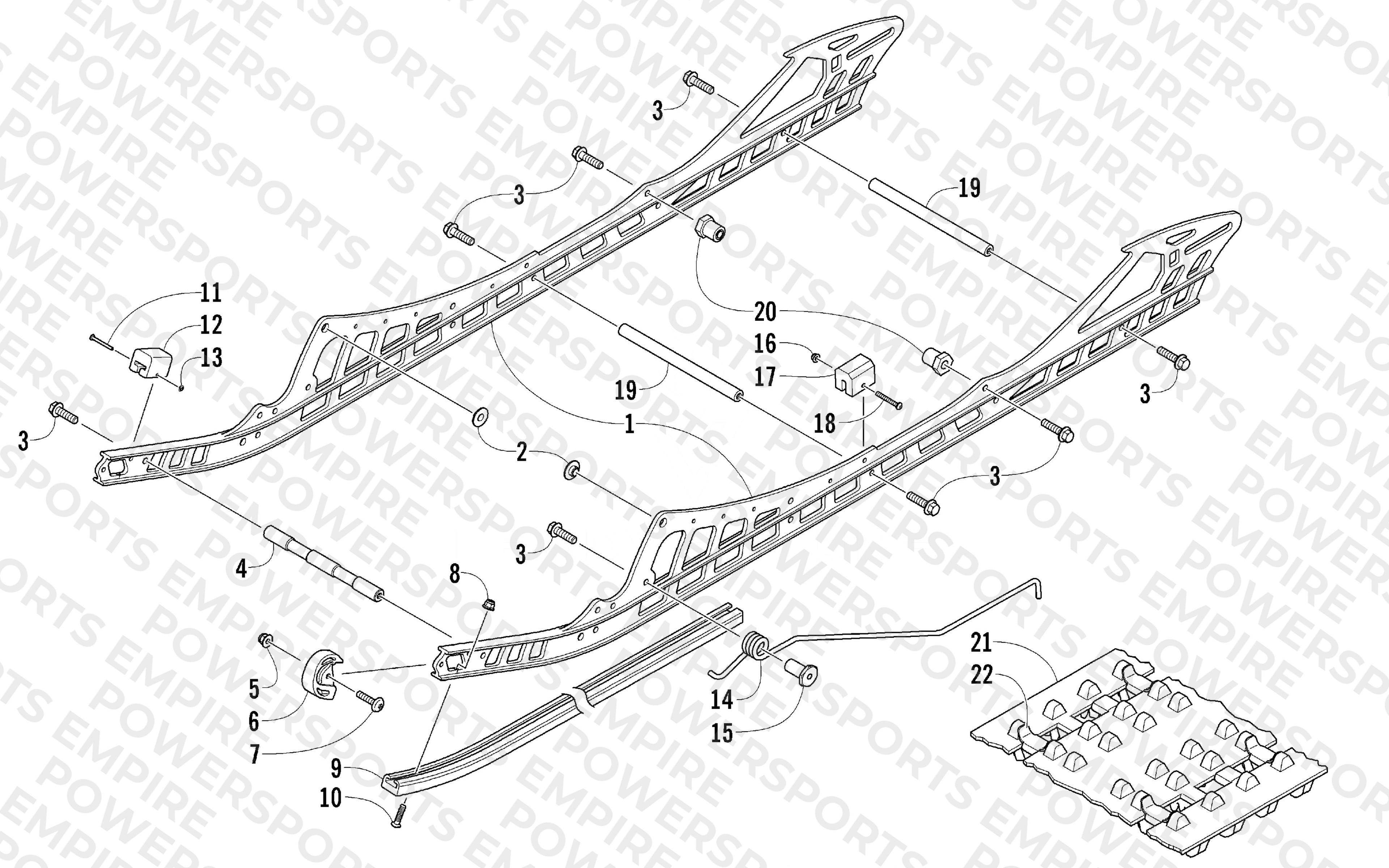 SLIDE RAIL AND TRACK ASSEMBLY