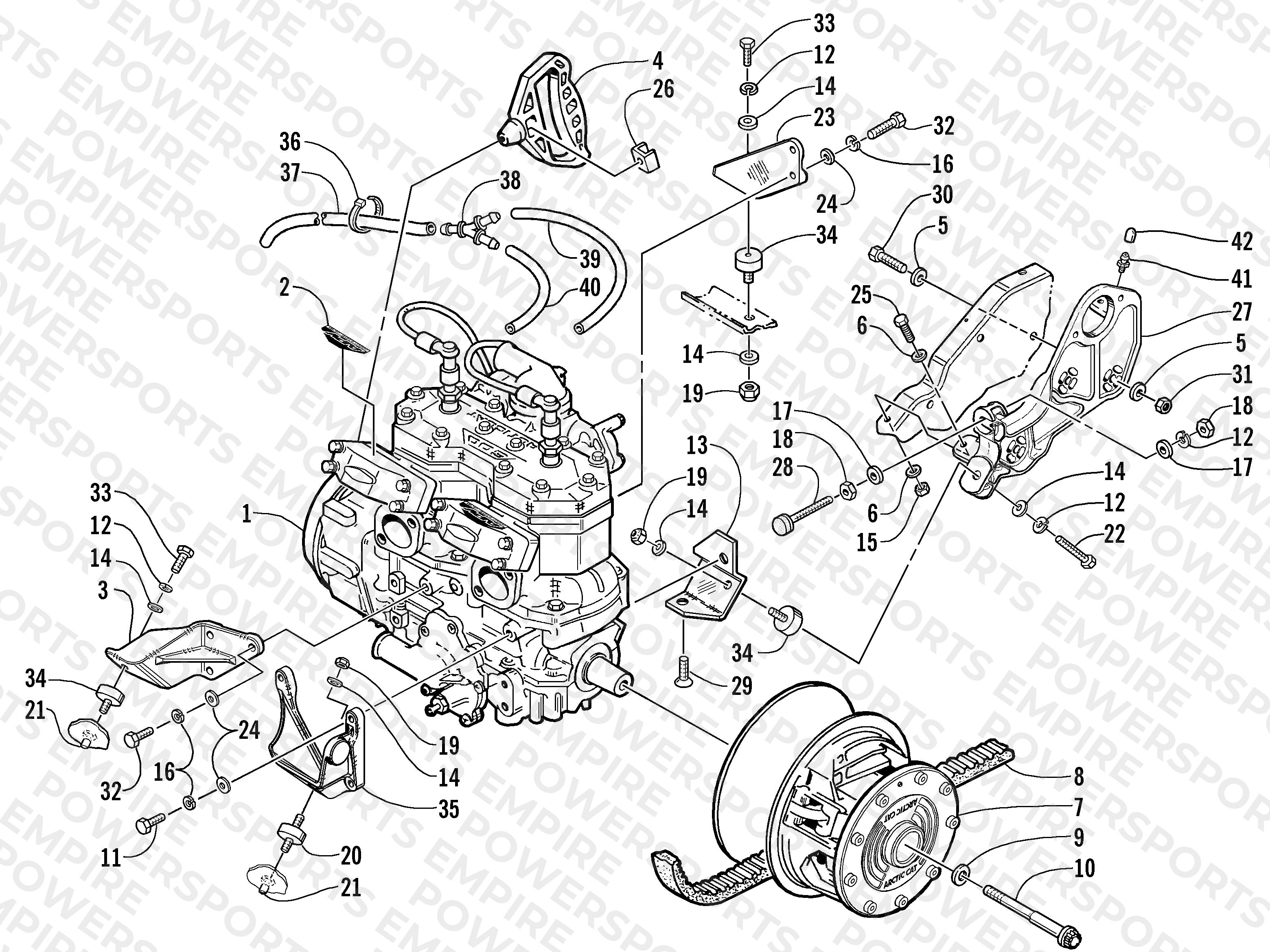 ENGINE AND RELATED PARTS