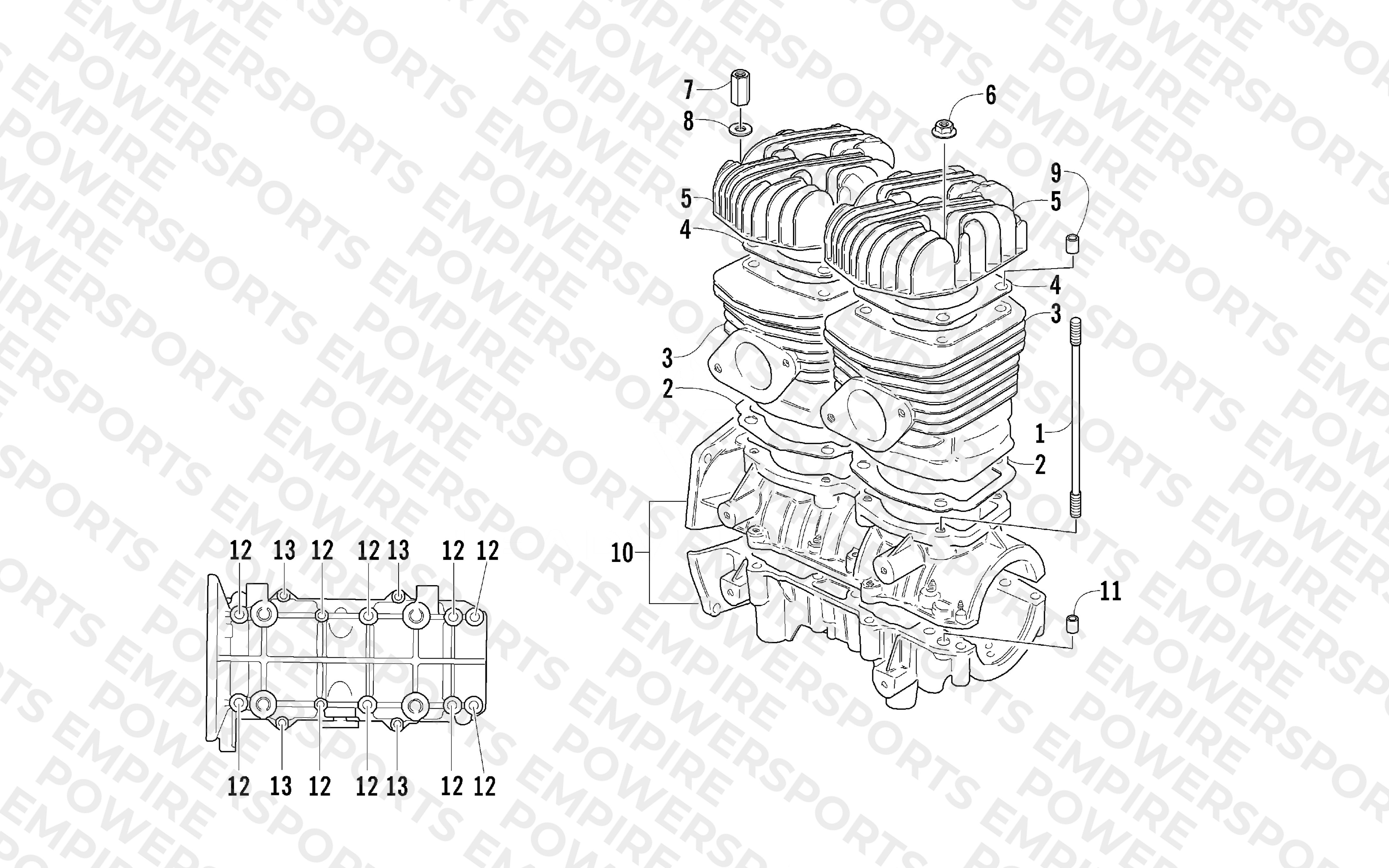 CRANKCASE AND CYLINDER