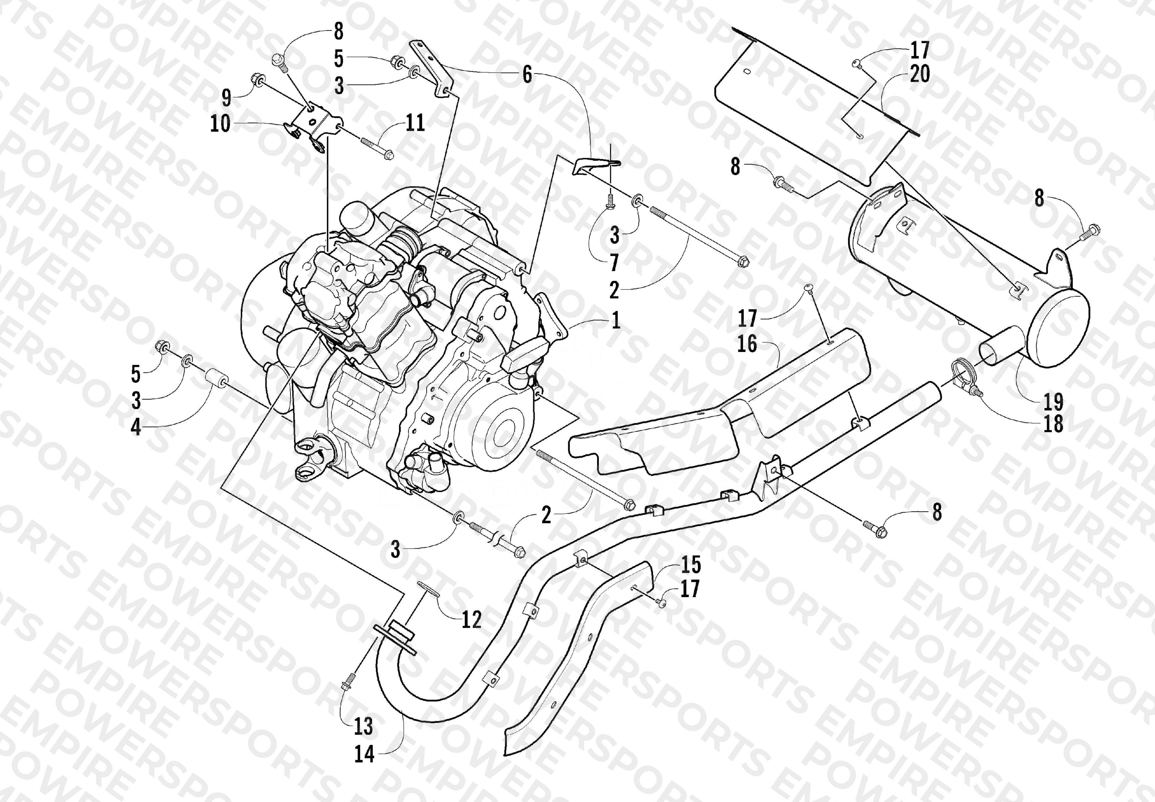 ENGINE AND EXHAUST