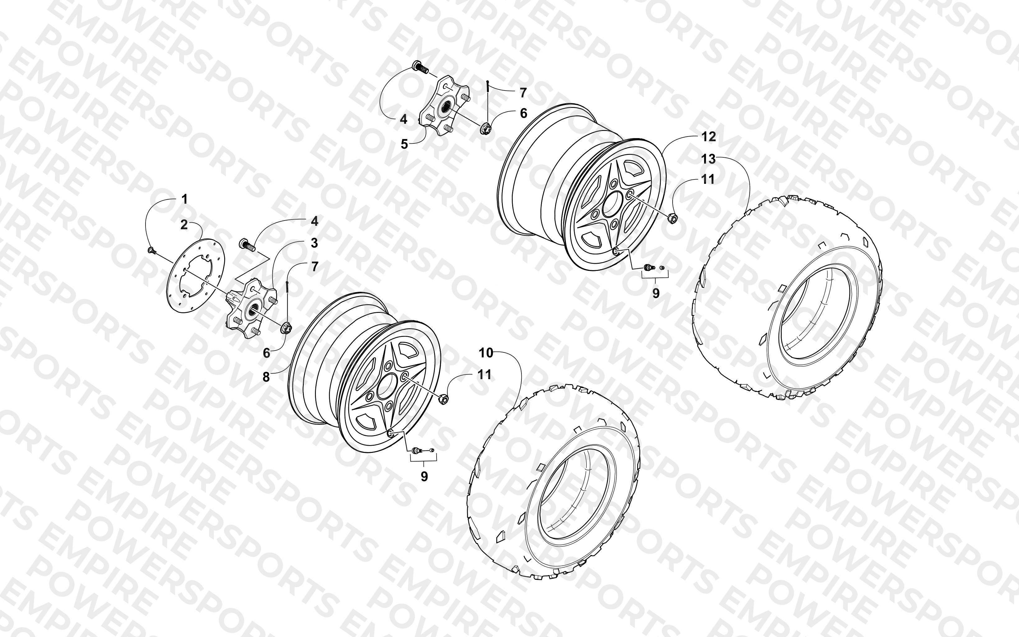 WHEEL AND TIRE ASSEMBLY