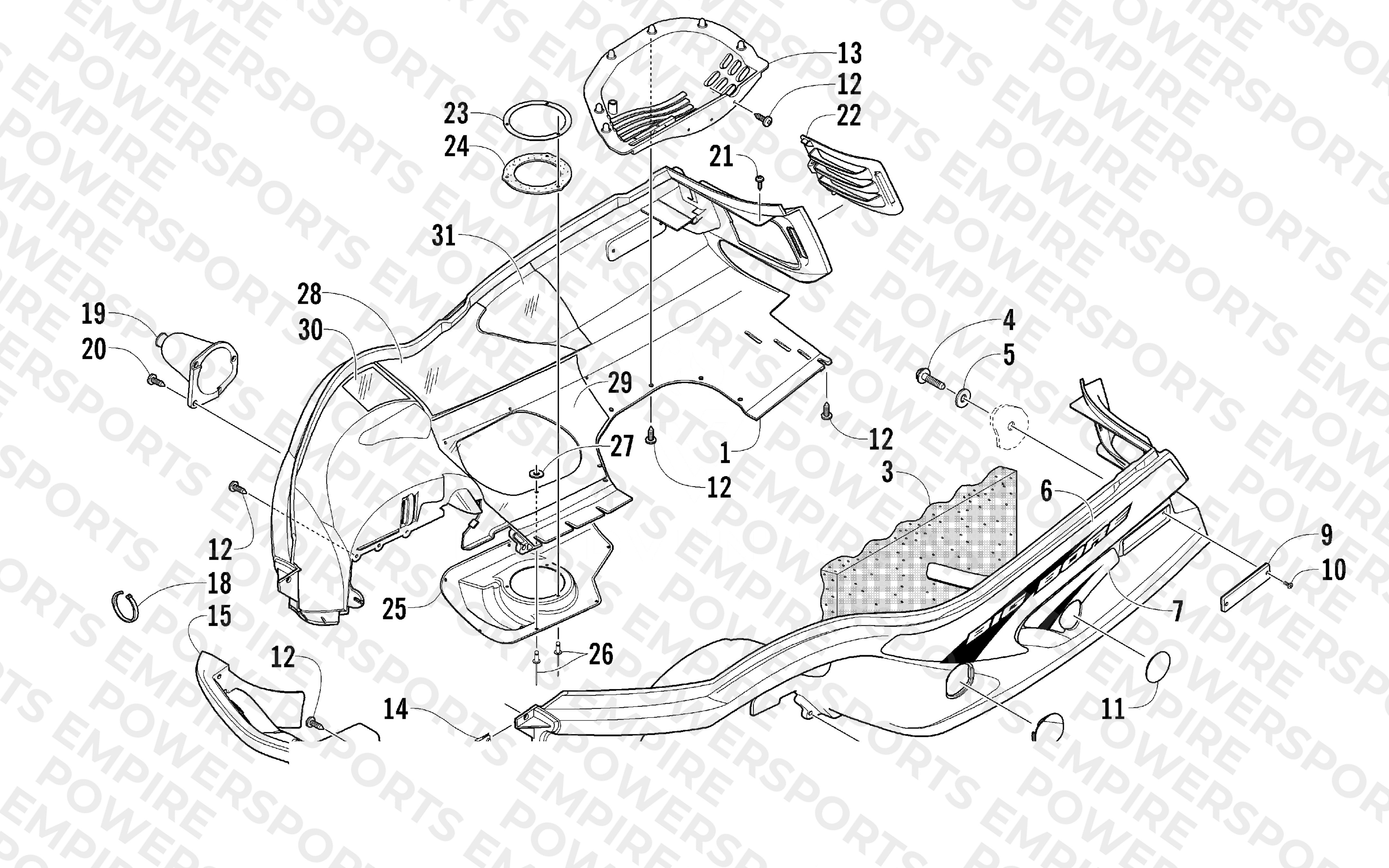 BELLY PAN AND FRONT BUMPER ASSEMBLY