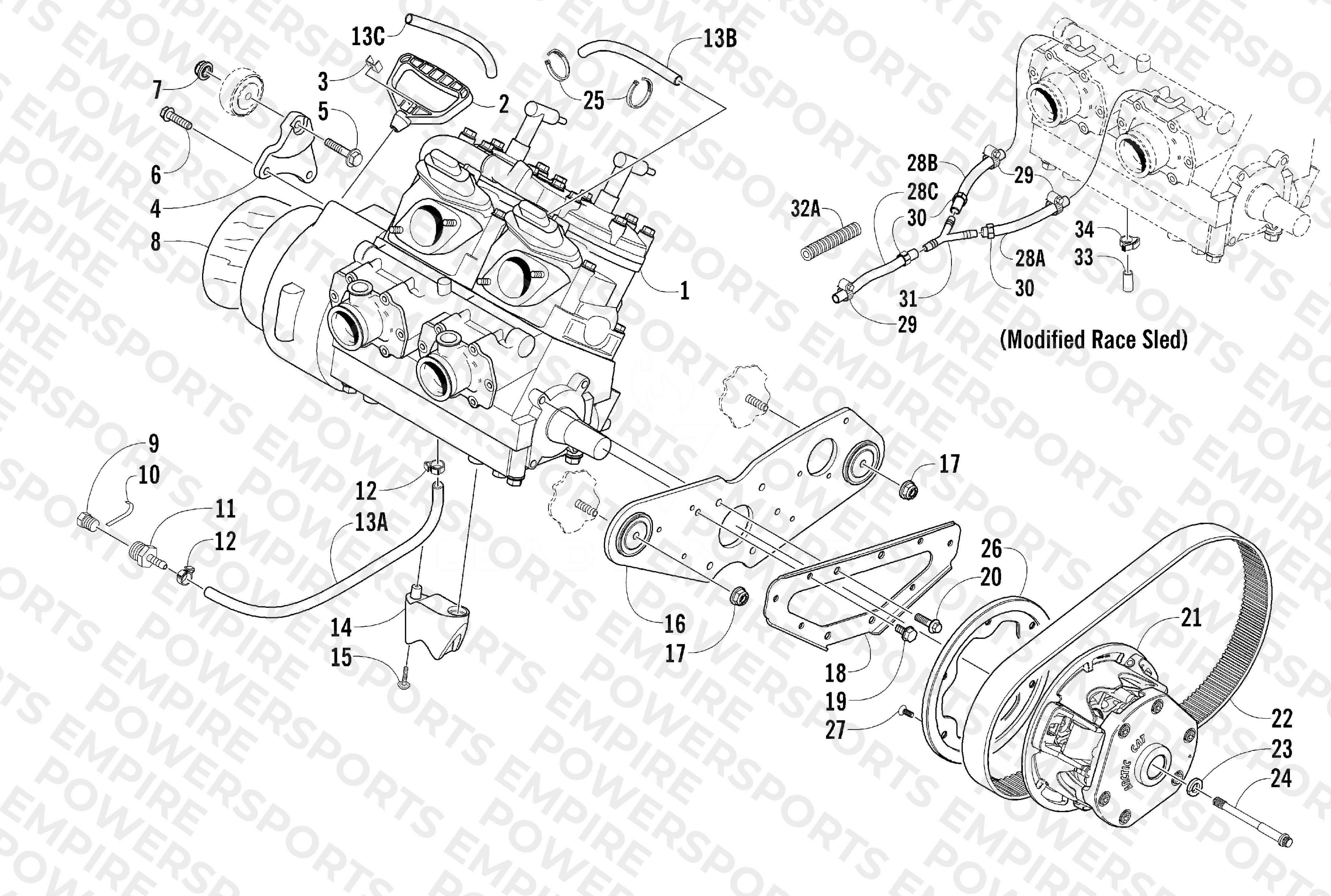 ENGINE AND RELATED PARTS