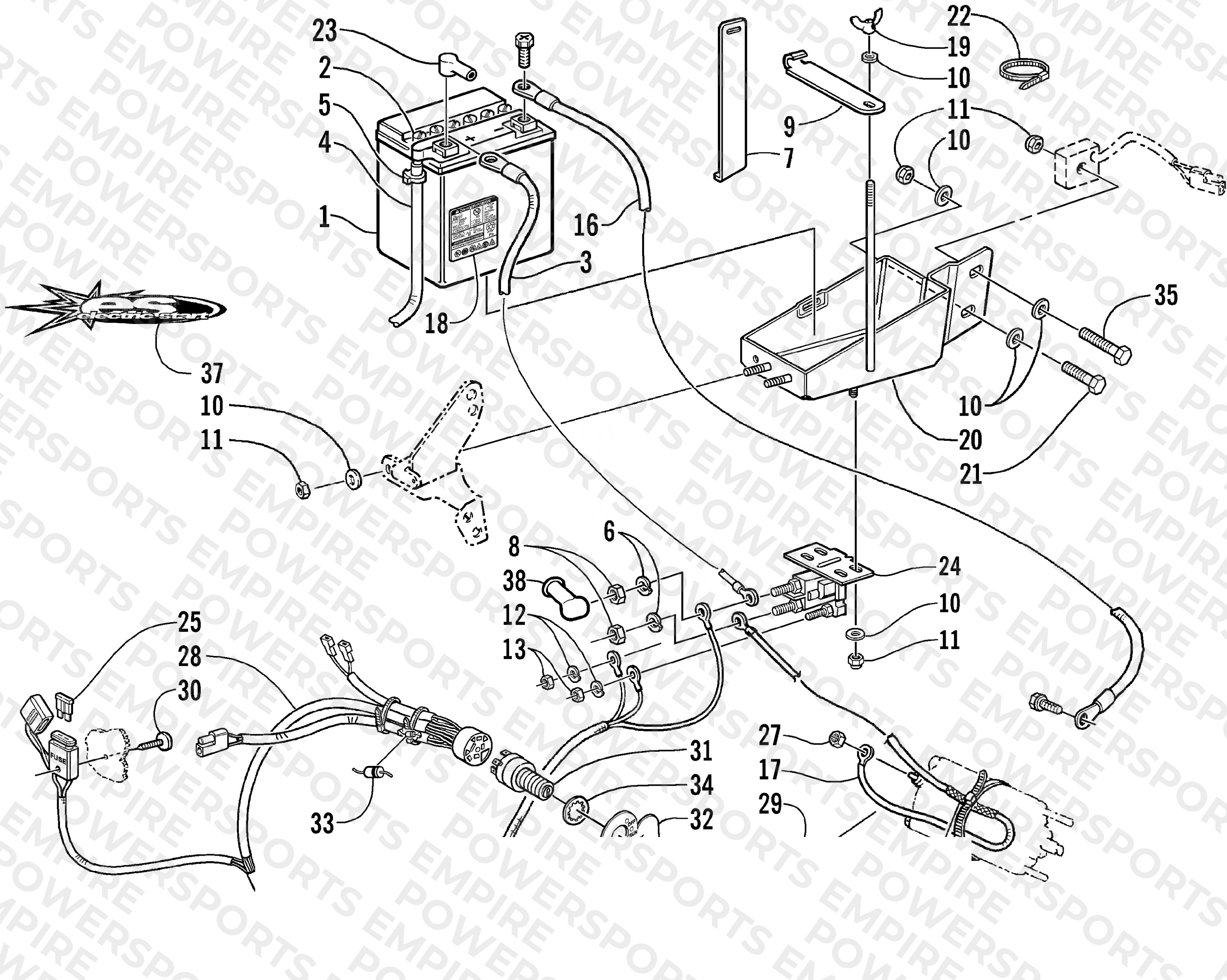 BATTERY, SOLENOID, AND CABLES (ESR)