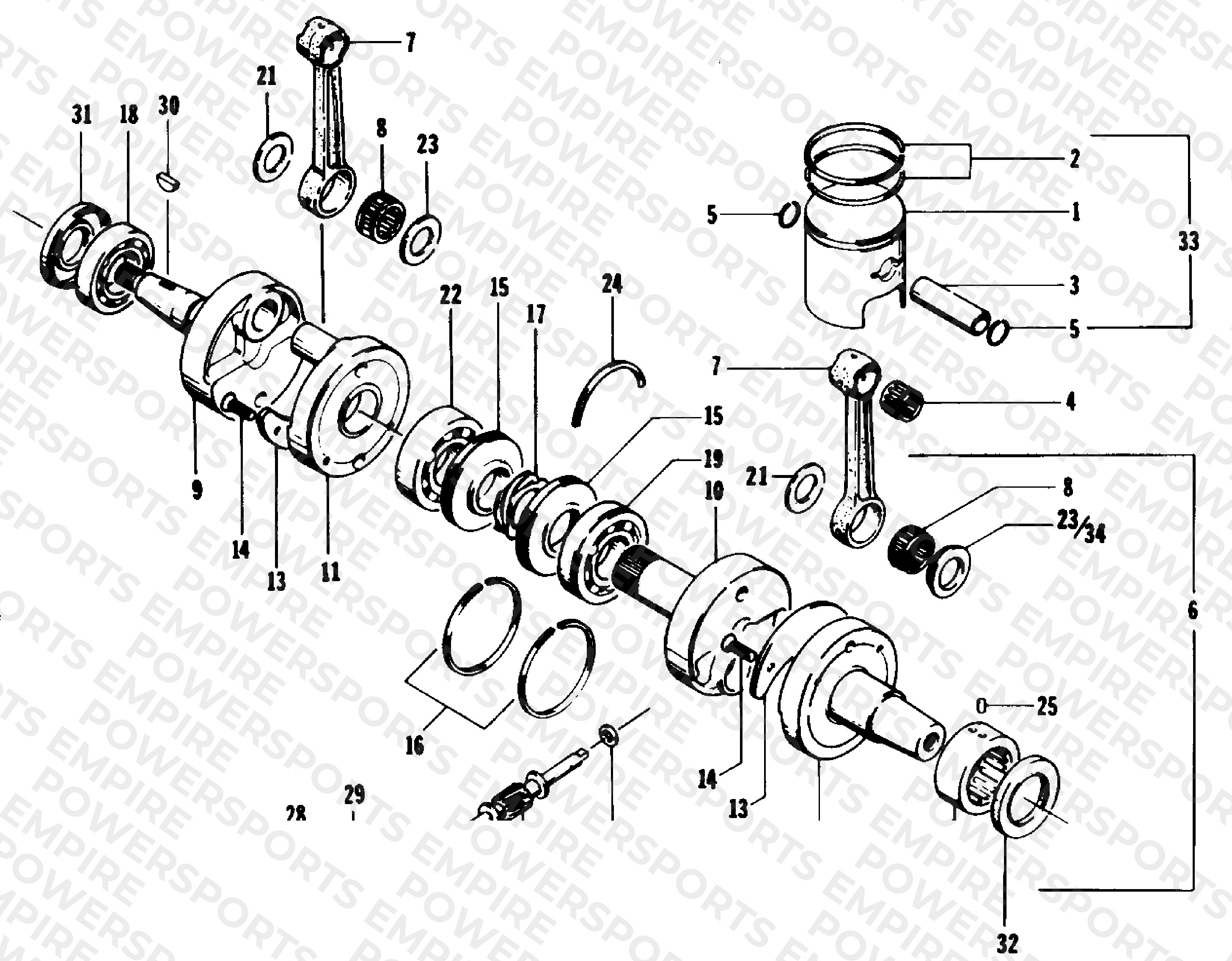 PISTON AND CRANKSHAFT