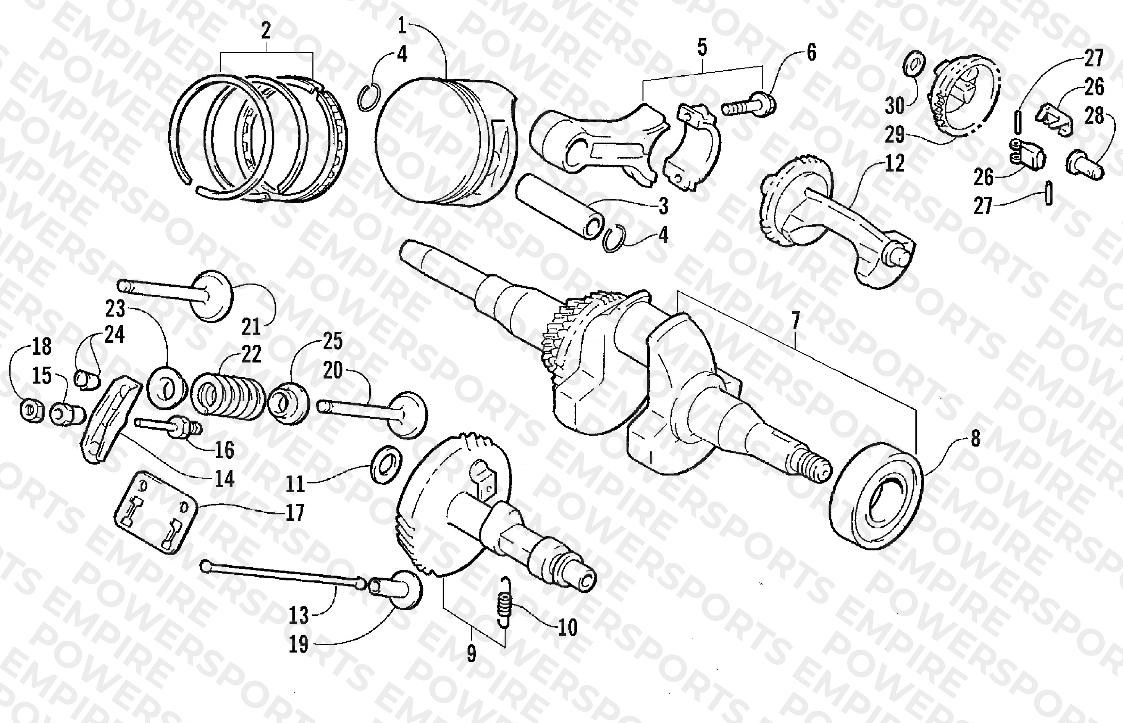 PISTON AND CRANKSHAFT ASSEMBLY