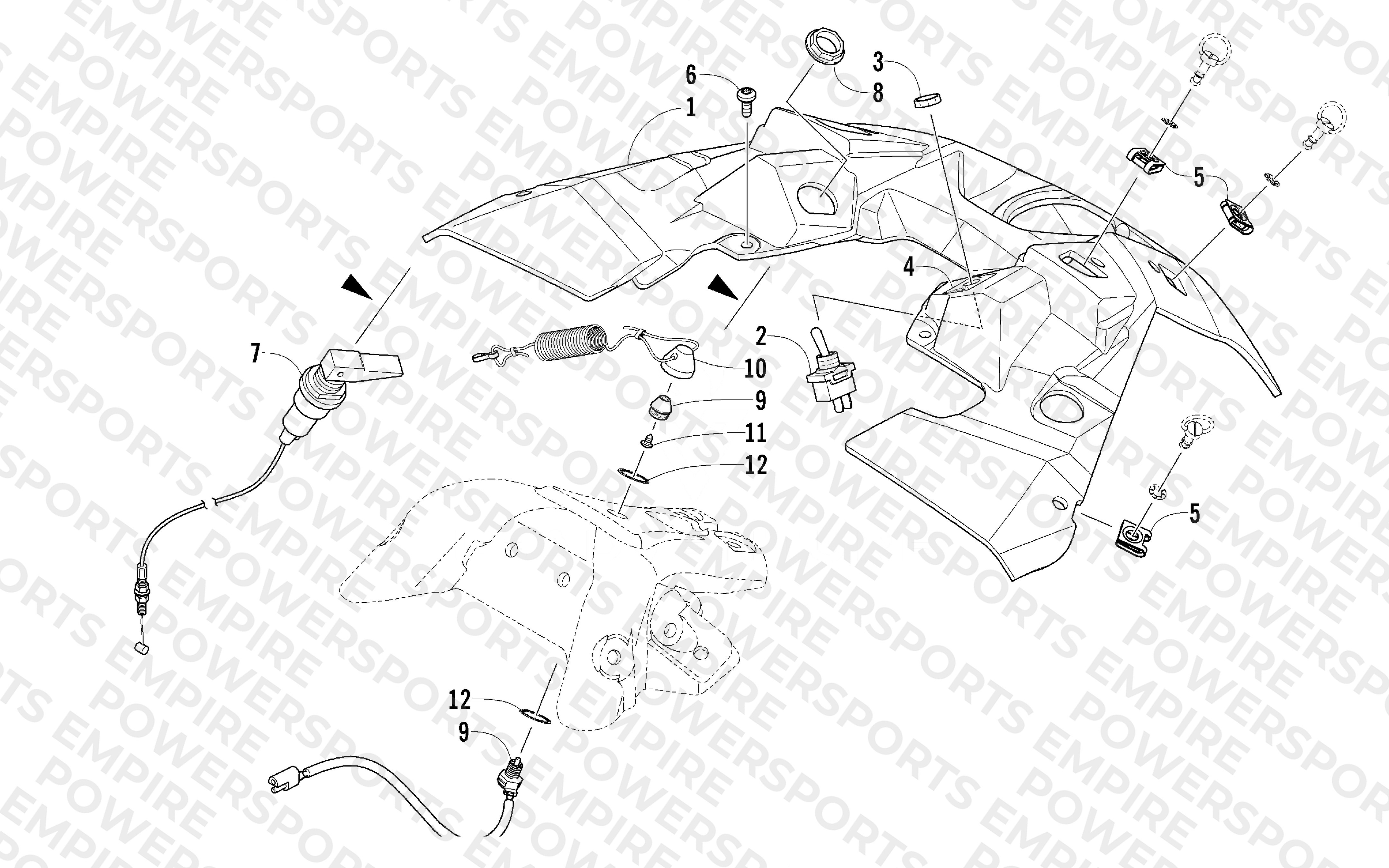 CONSOLE AND SWITCH ASSEMBLY