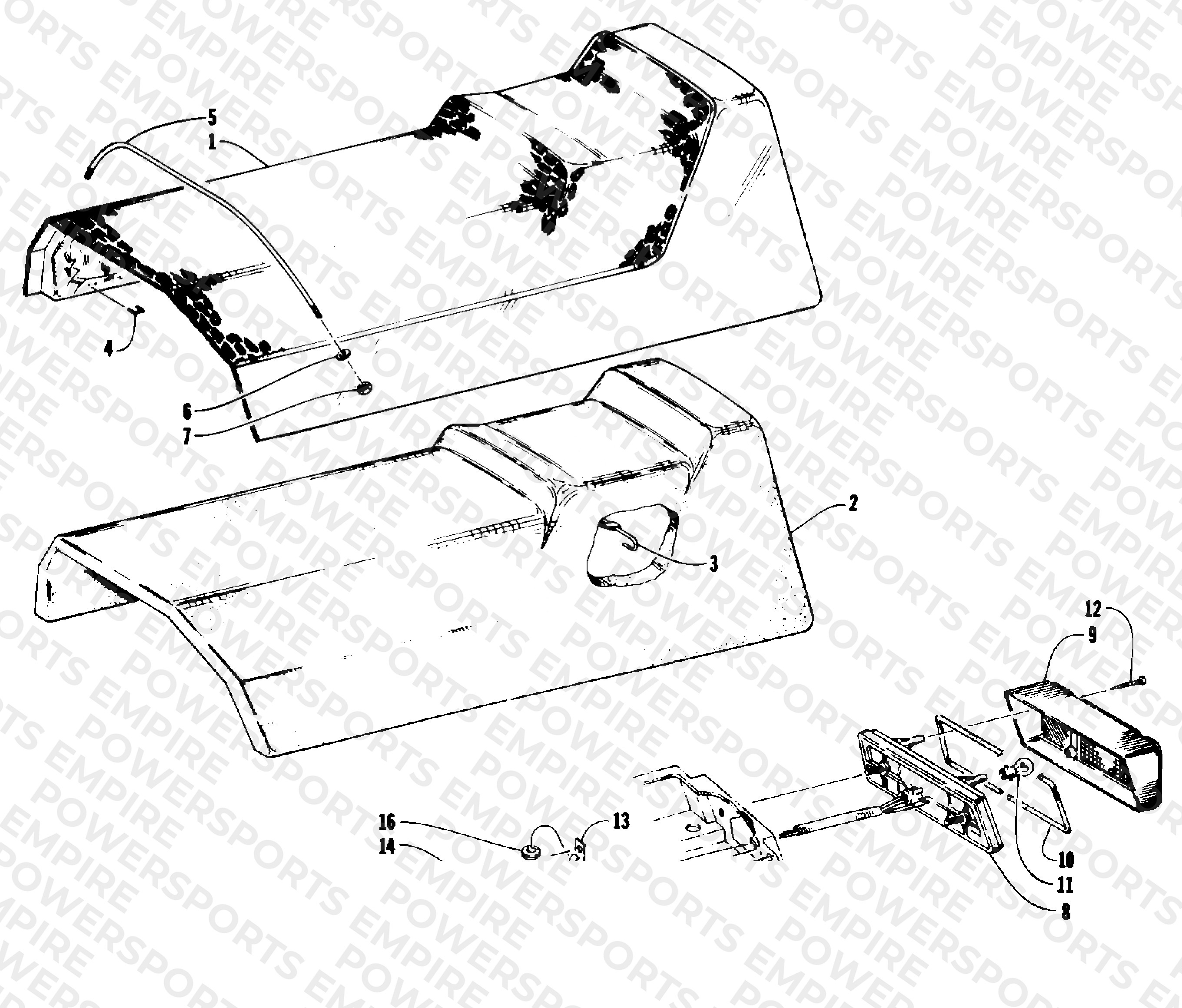 SEAT AND TAILLIGHT ASSEMBLIES