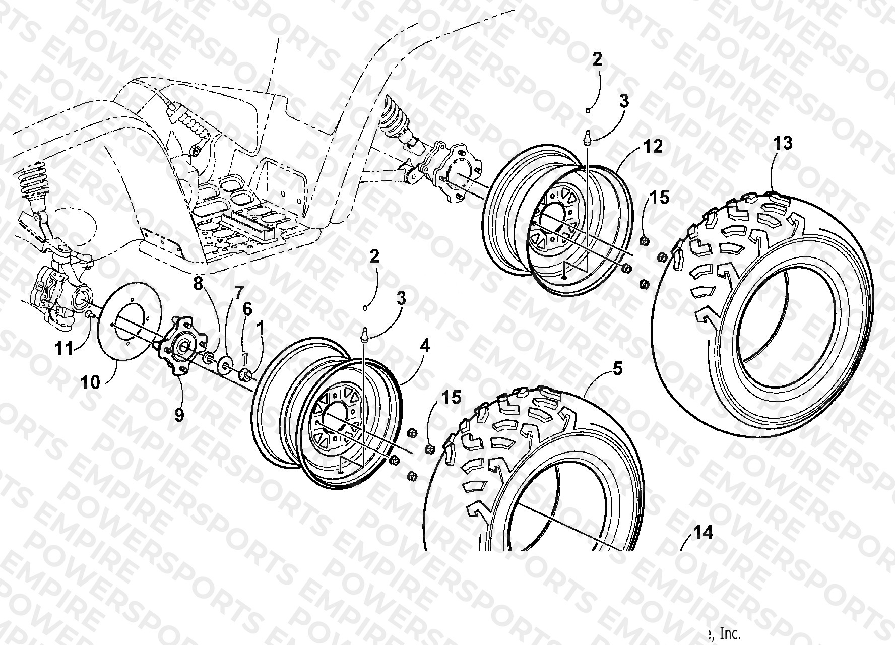 WHEEL AND TIRE ASSEMBLY