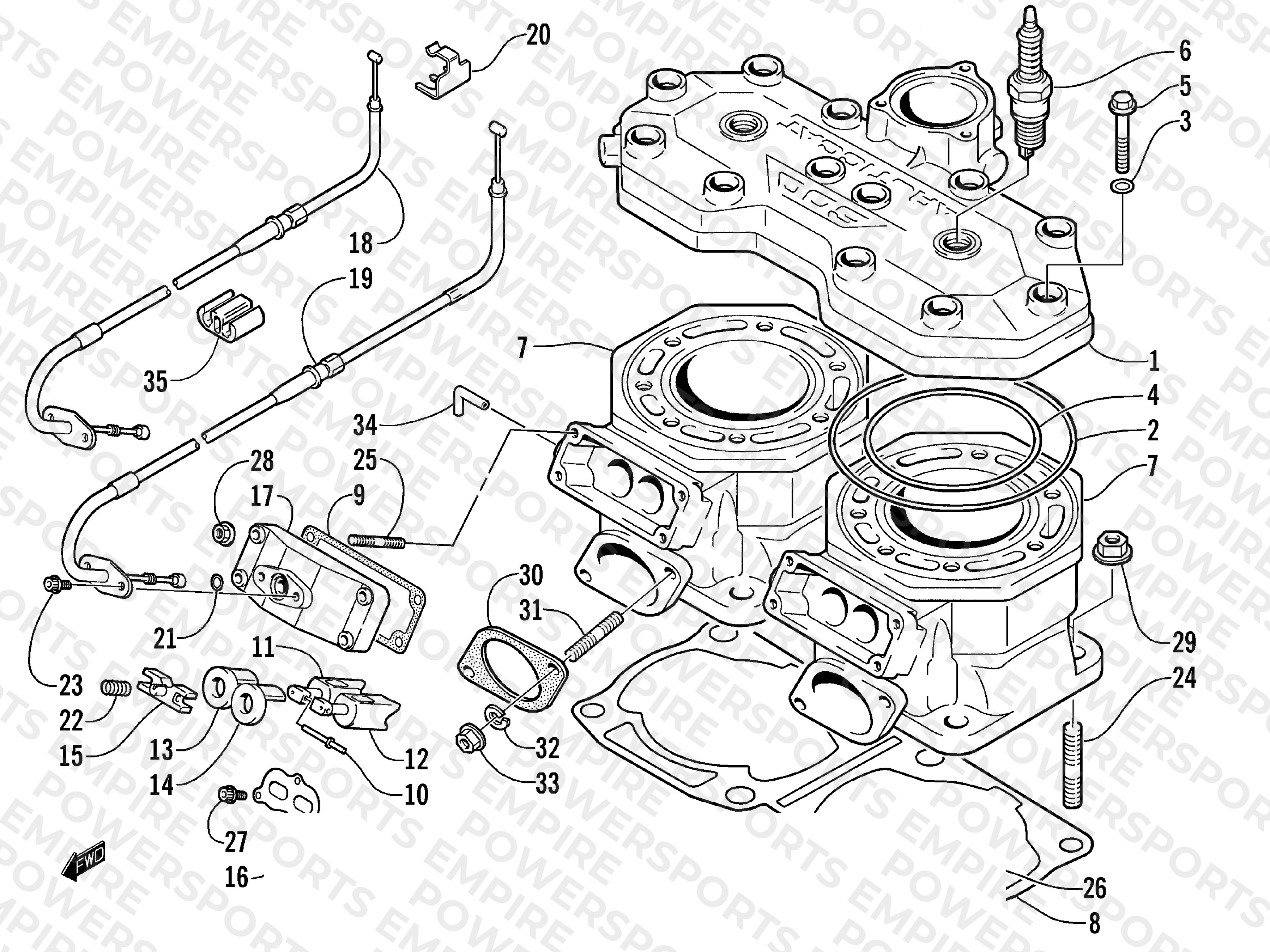 CYLINDER AND HEAD ASSEMBLY