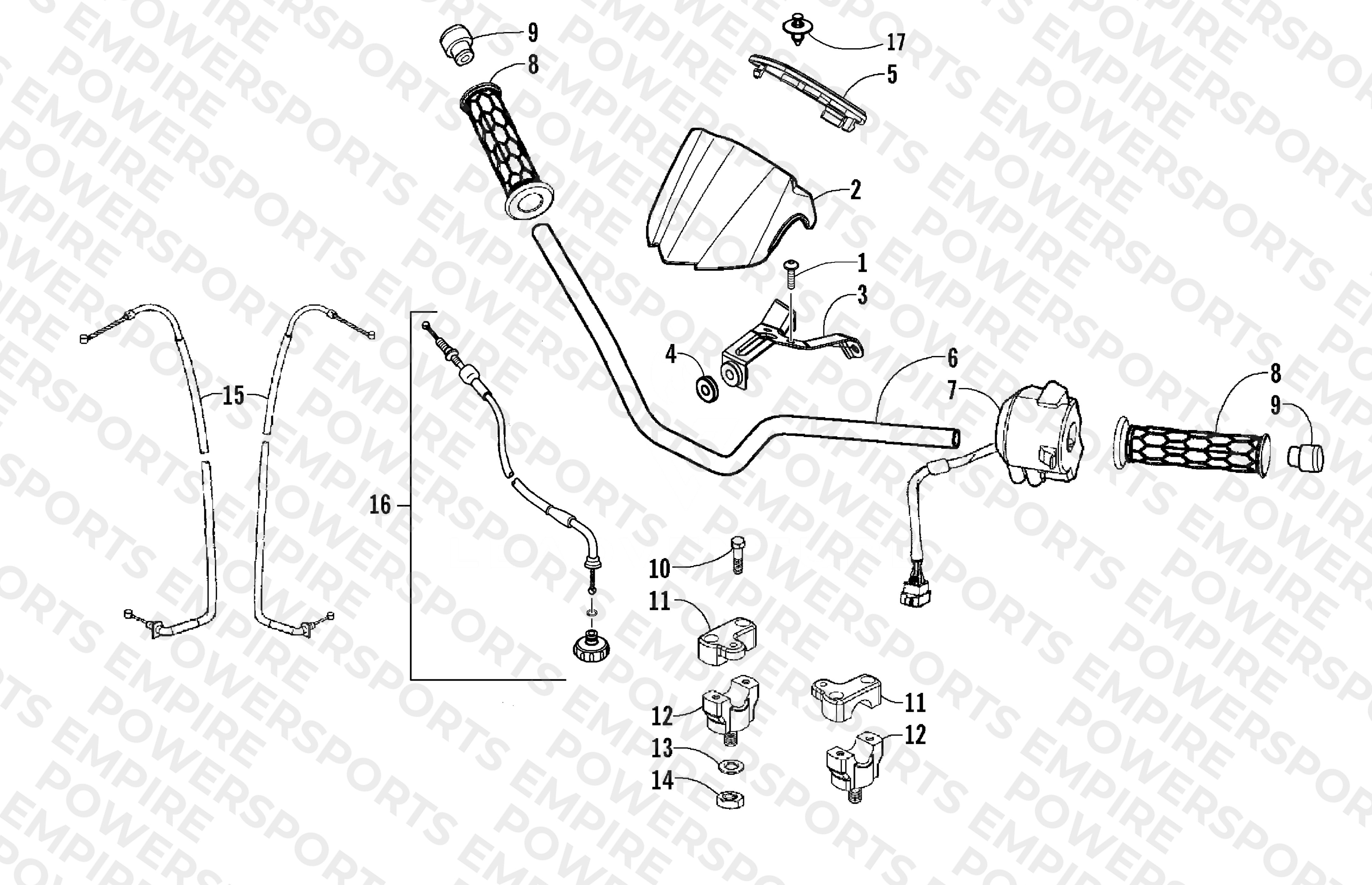 HANDLEBAR AND CONTROL ASSEMBLY