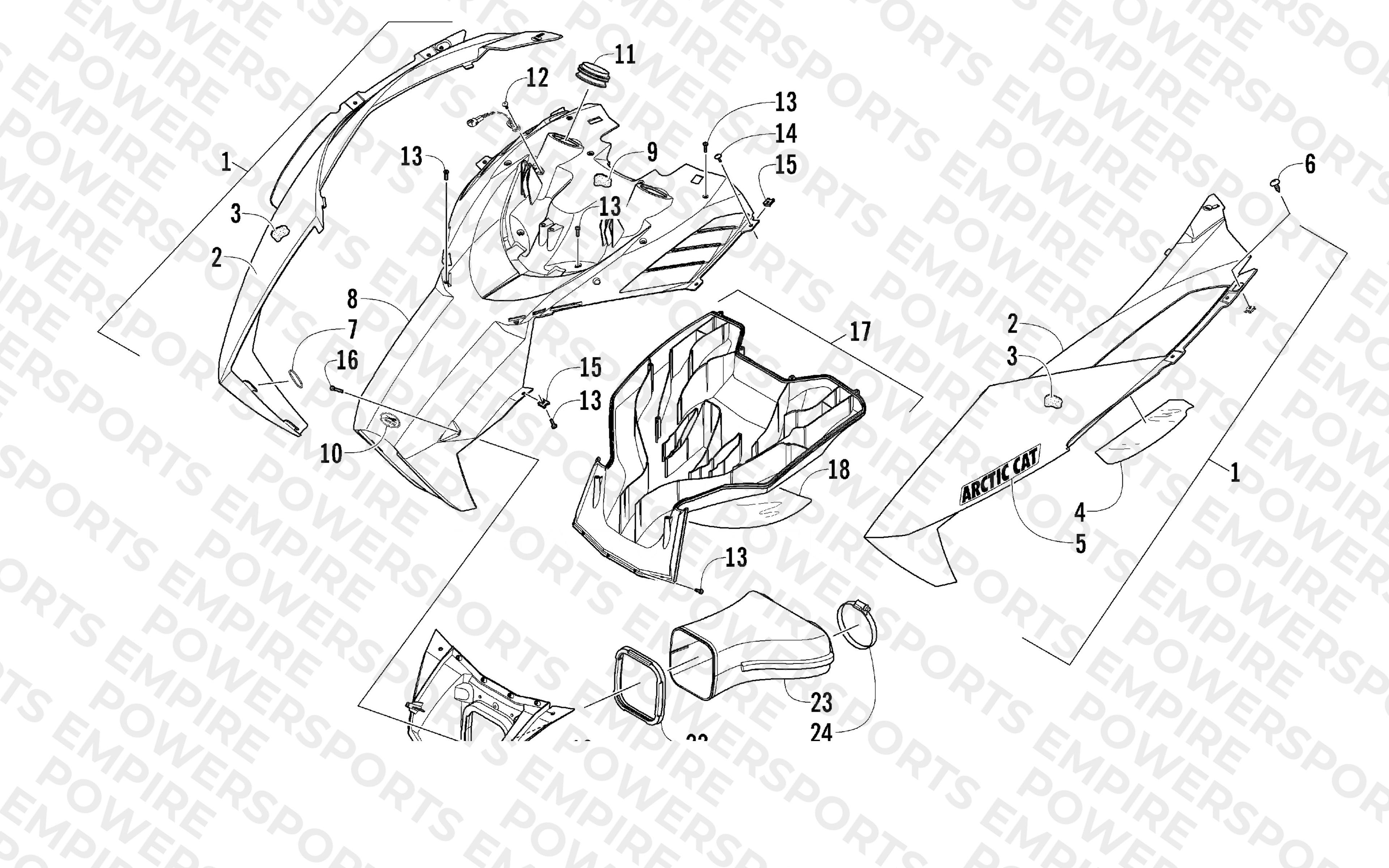 HOOD AND AIR INTAKE ASSEMBLY