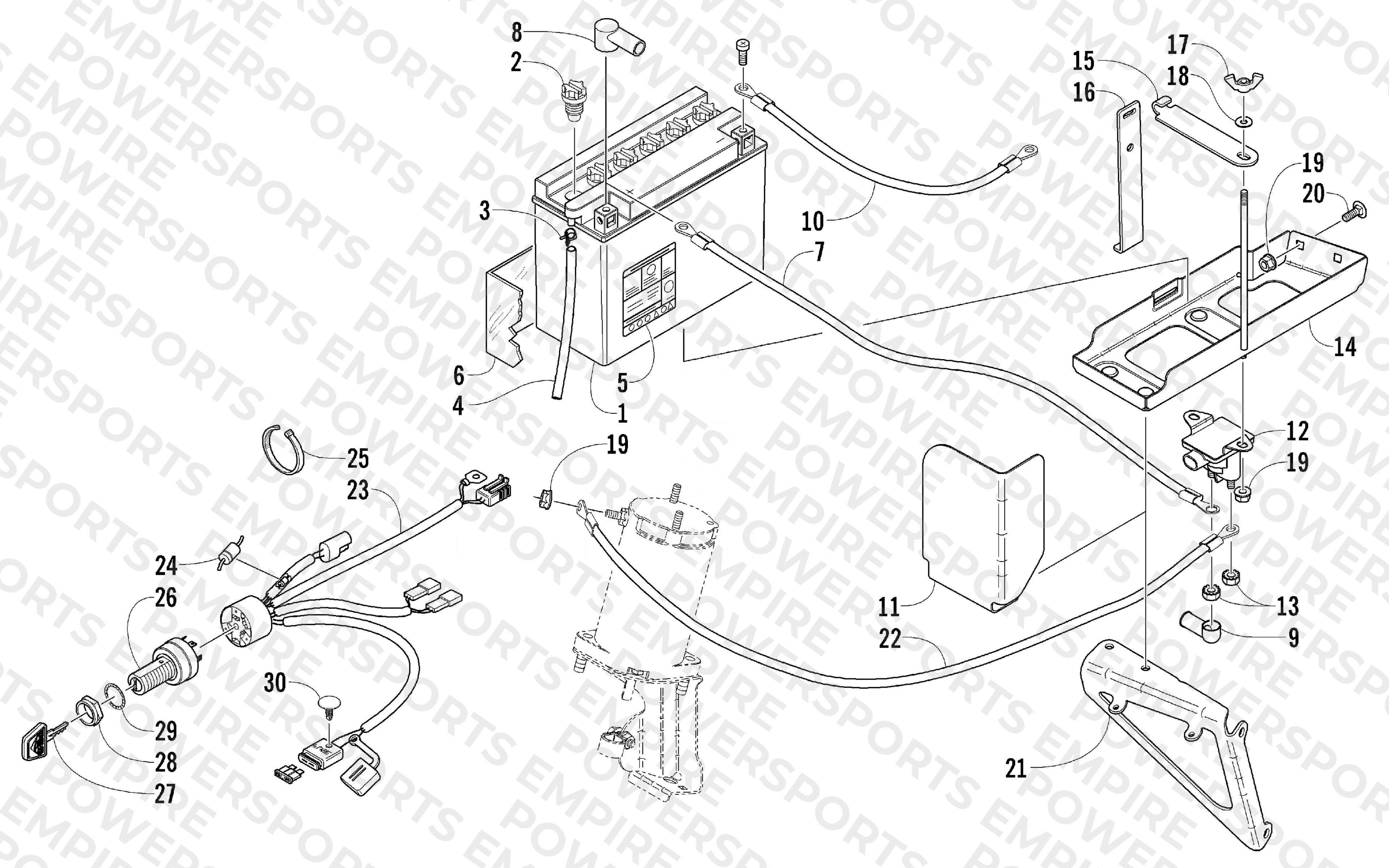 BATTERY, SOLENOID, AND CABLES (Optional)