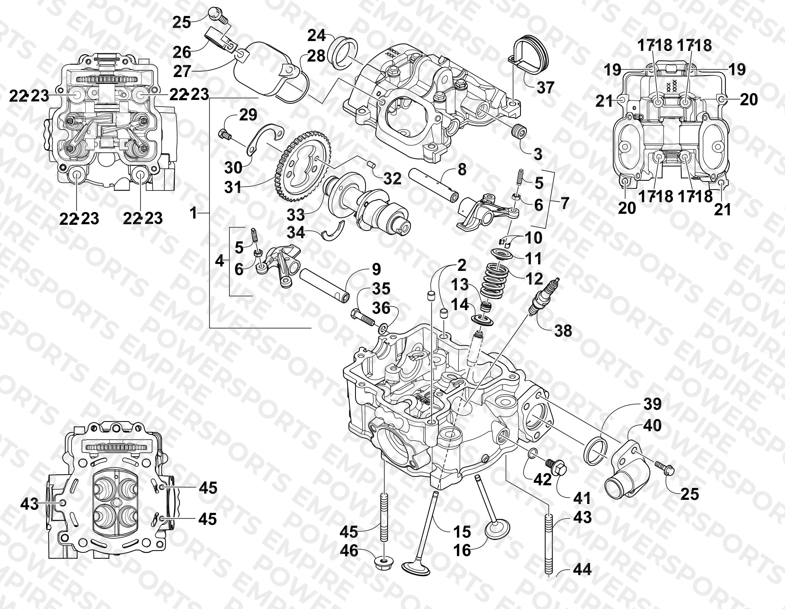 CYLINDER HEAD AND CAMSHAFT/VALVE ASSEMBLY