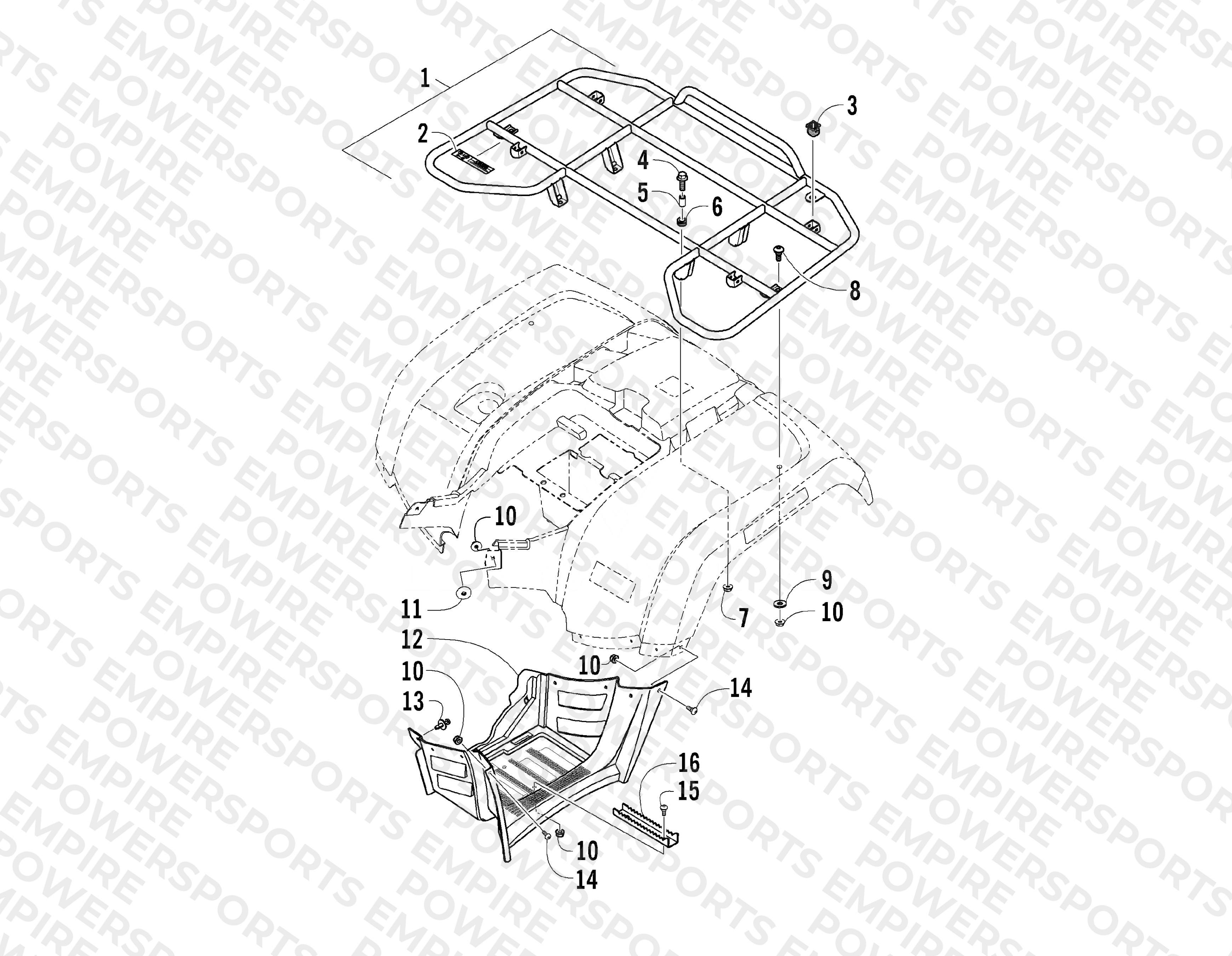 REAR RACK AND FOOTWELL ASSEMBLIES