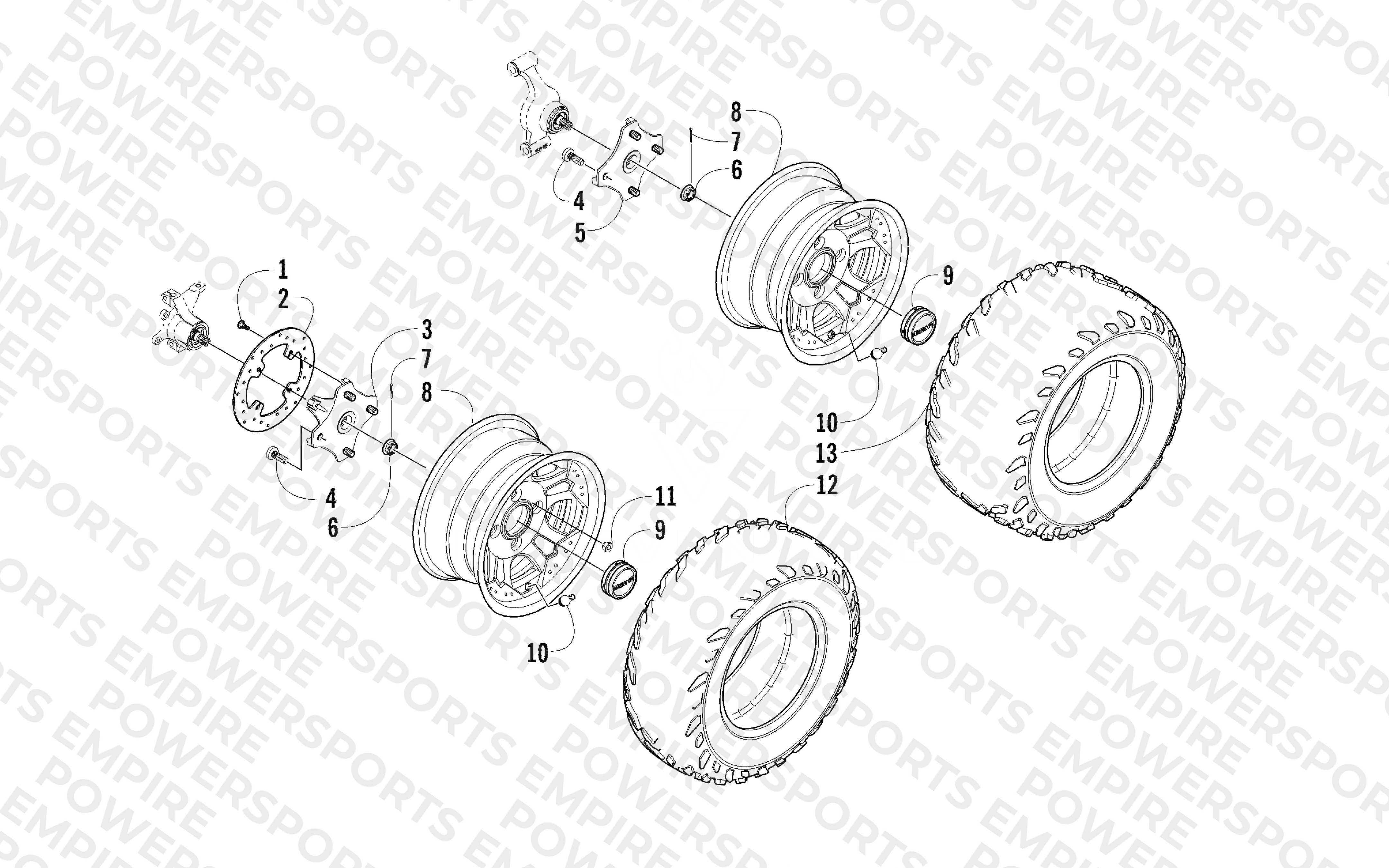 WHEEL AND TIRE ASSEMBLY