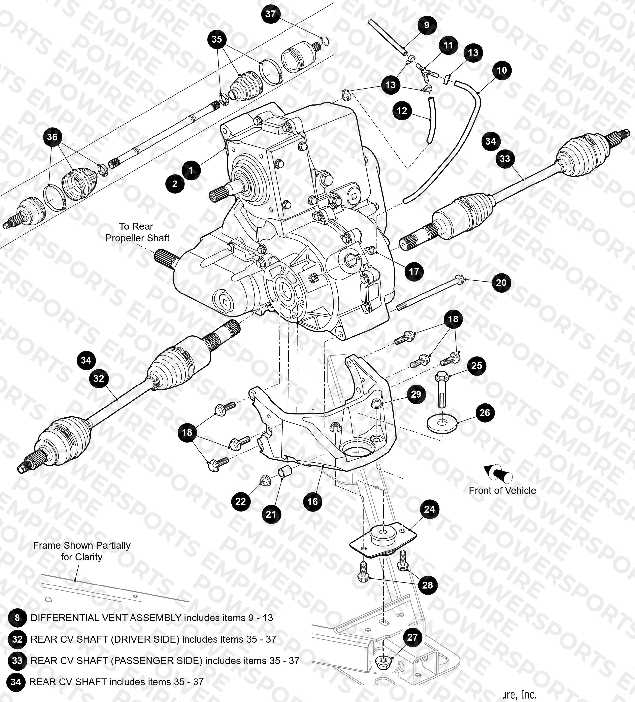 REAR DRIVE GEARCASE/AXLES