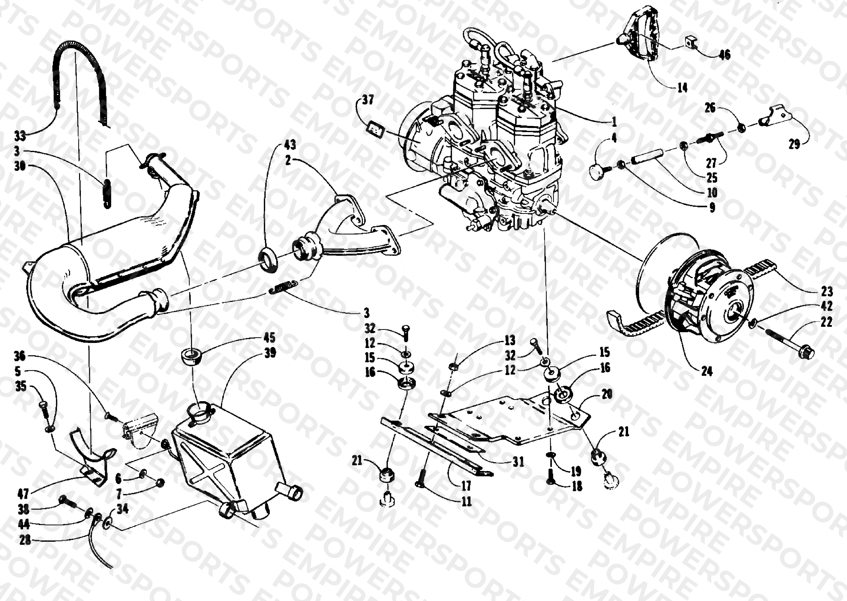 ENGINE AND RELATED PARTS