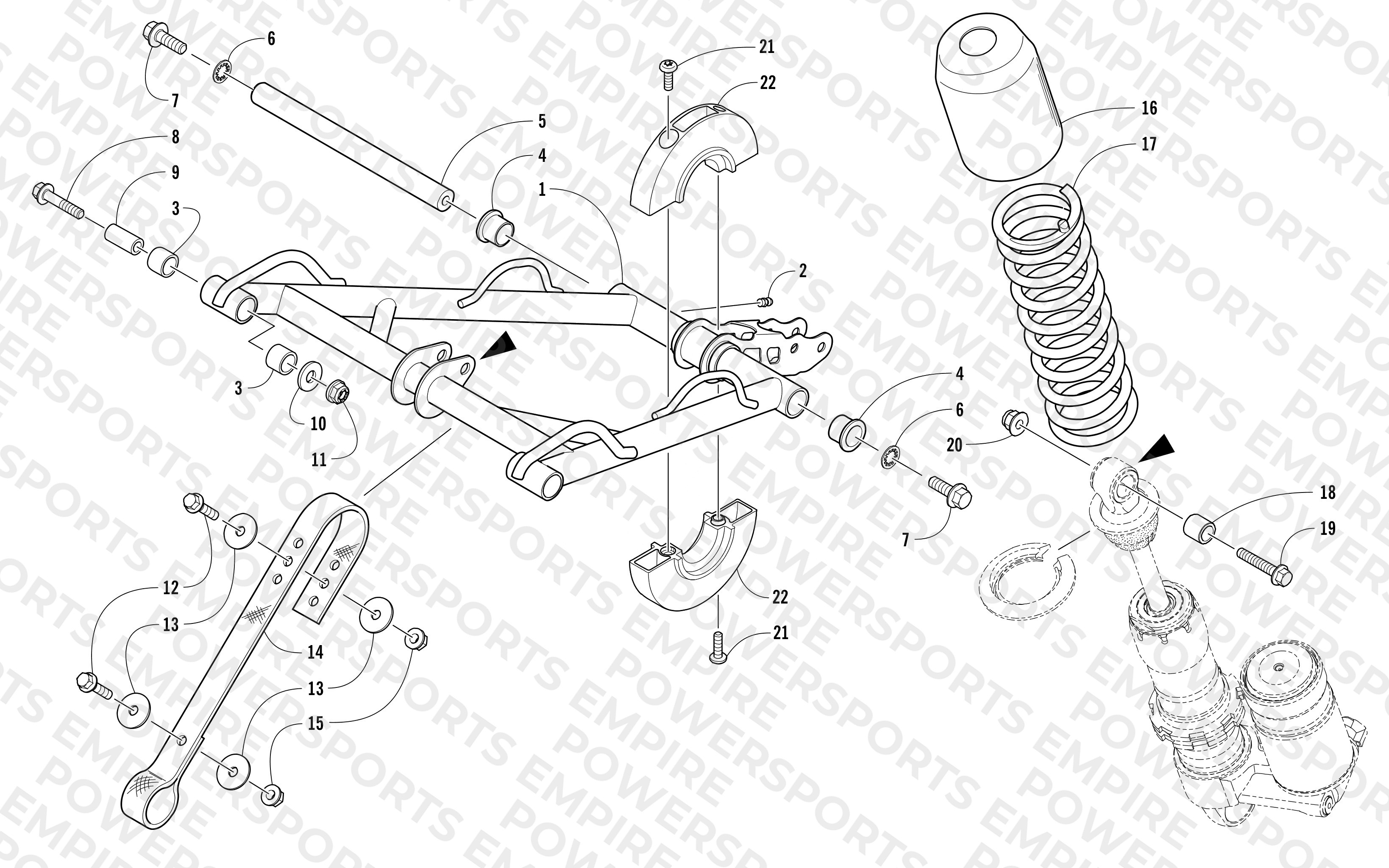 REAR SUSPENSION FRONT ARM ASSEMBLY
