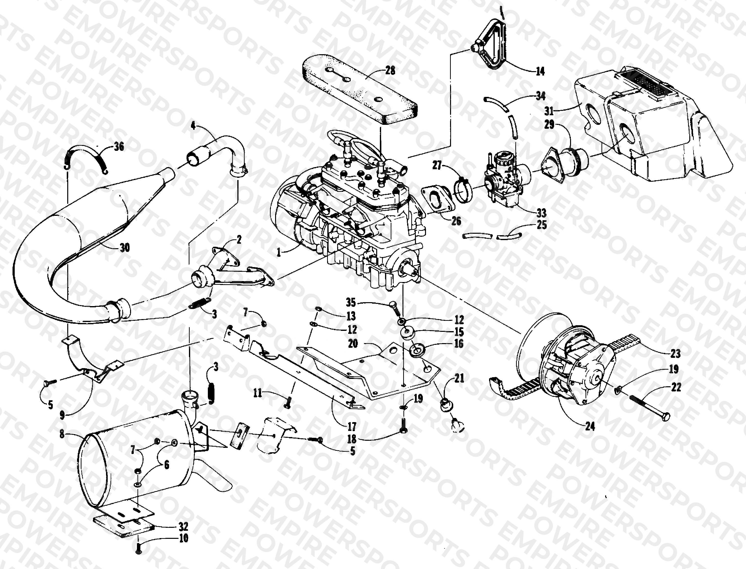 ENGINE AND RELATED PARTS