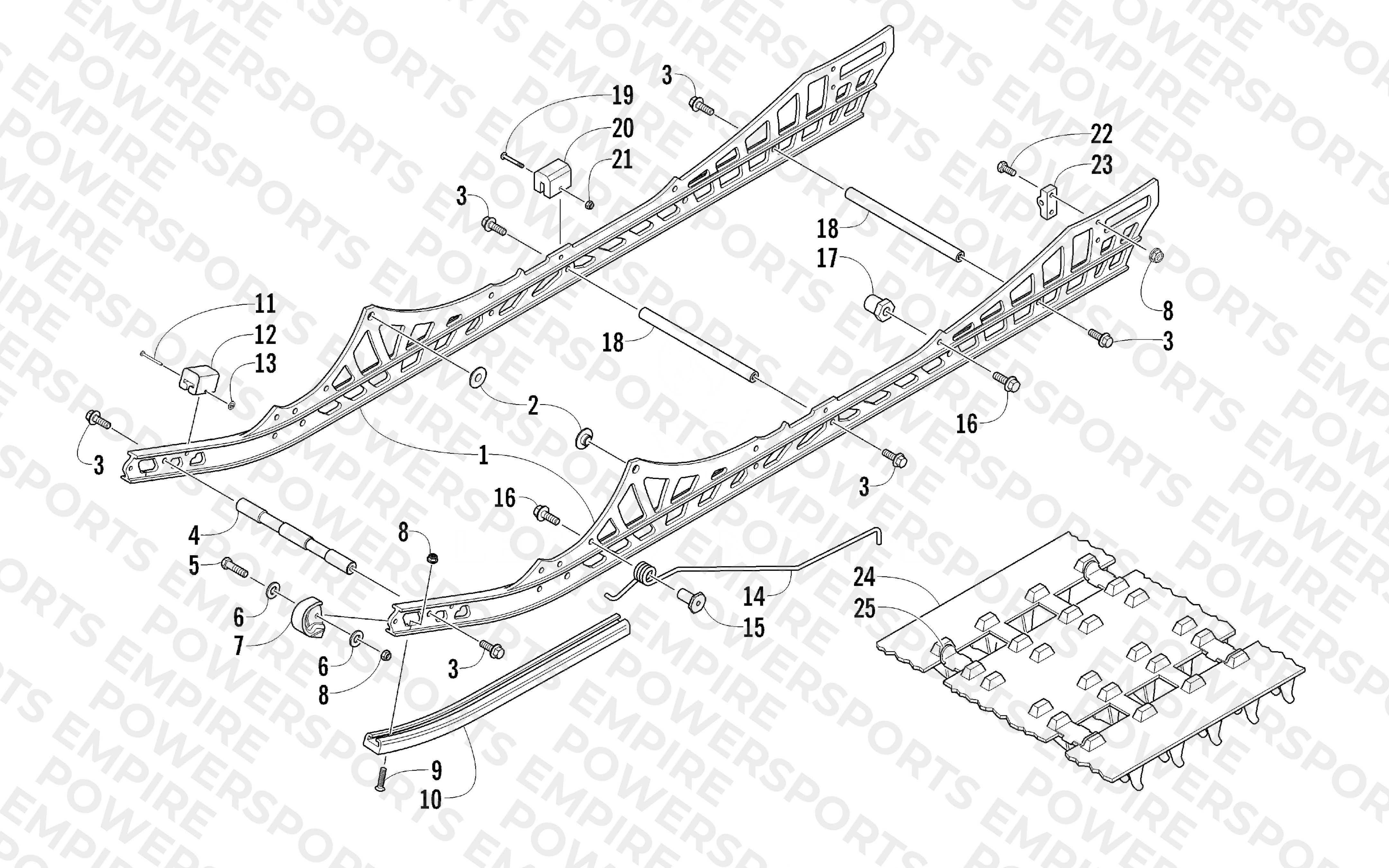 SLIDE RAIL AND TRACK ASSEMBLY