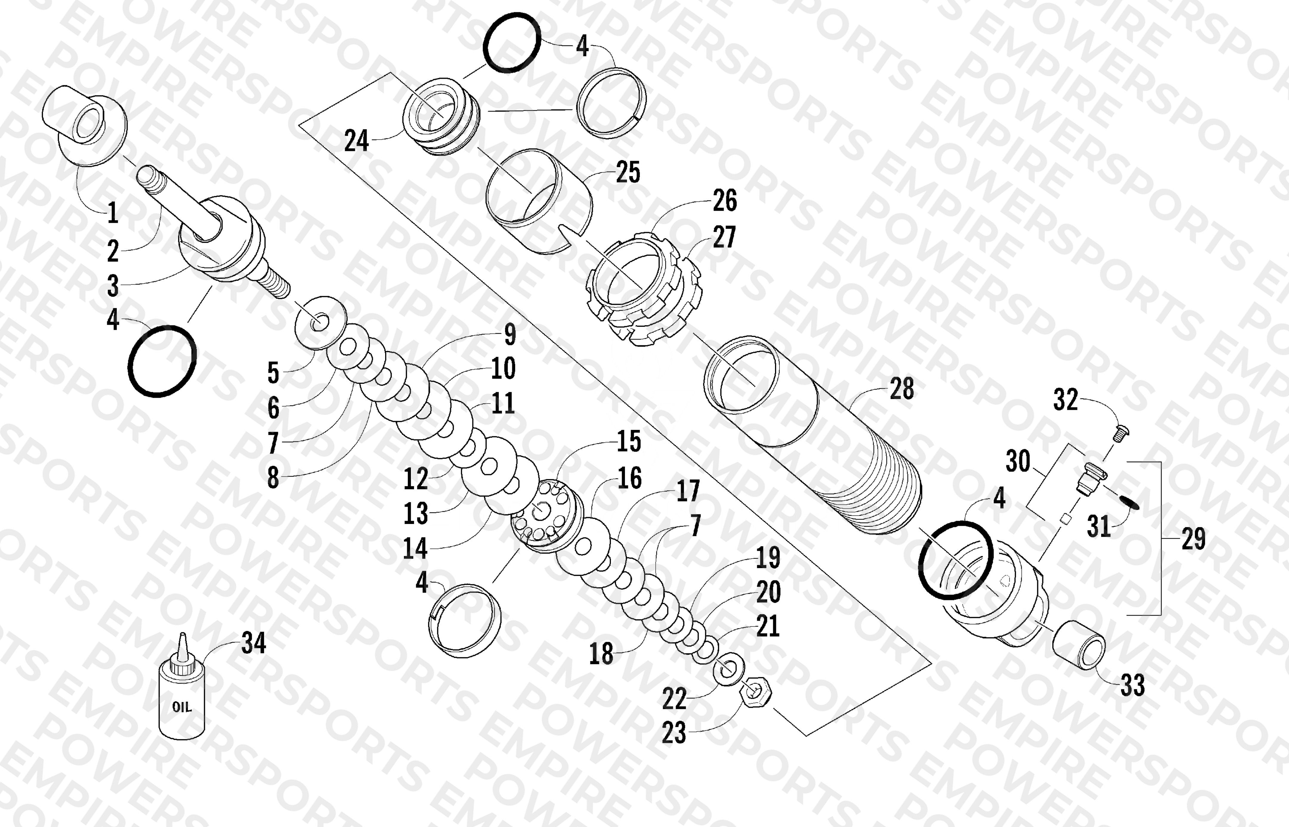 REAR SUSPENSION FRONT ARM SHOCK ABSORBER