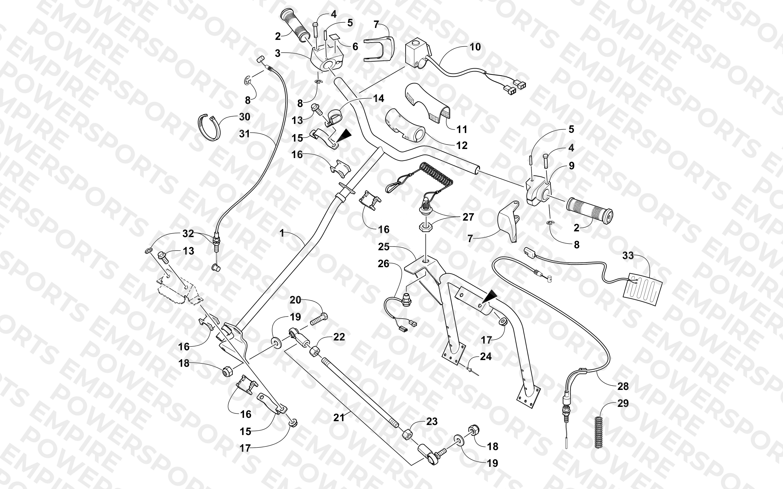 STEERING POST AND TIE ROD ASSEMBLY