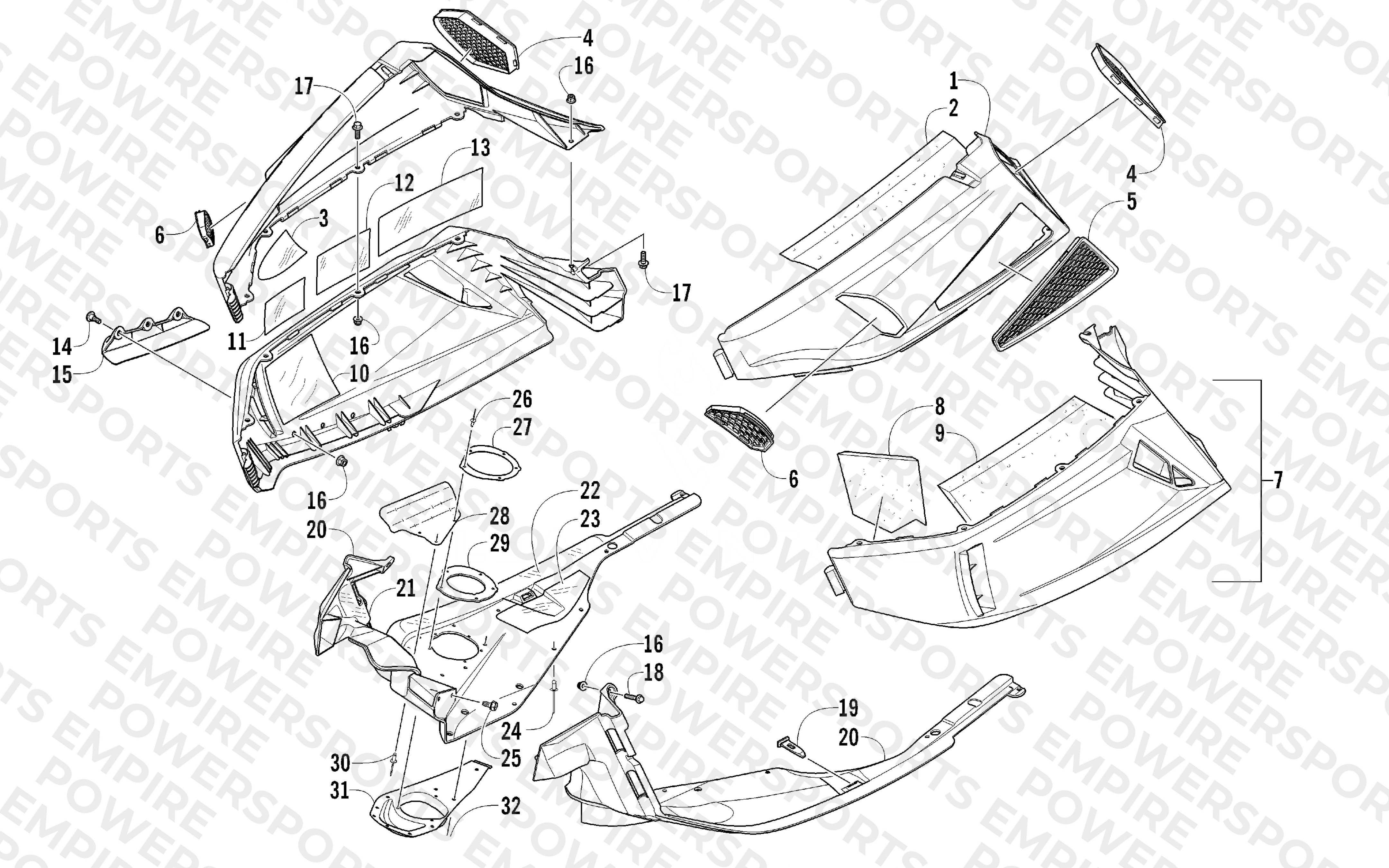 SKID PLATE AND SIDE PANEL ASSEMBLY