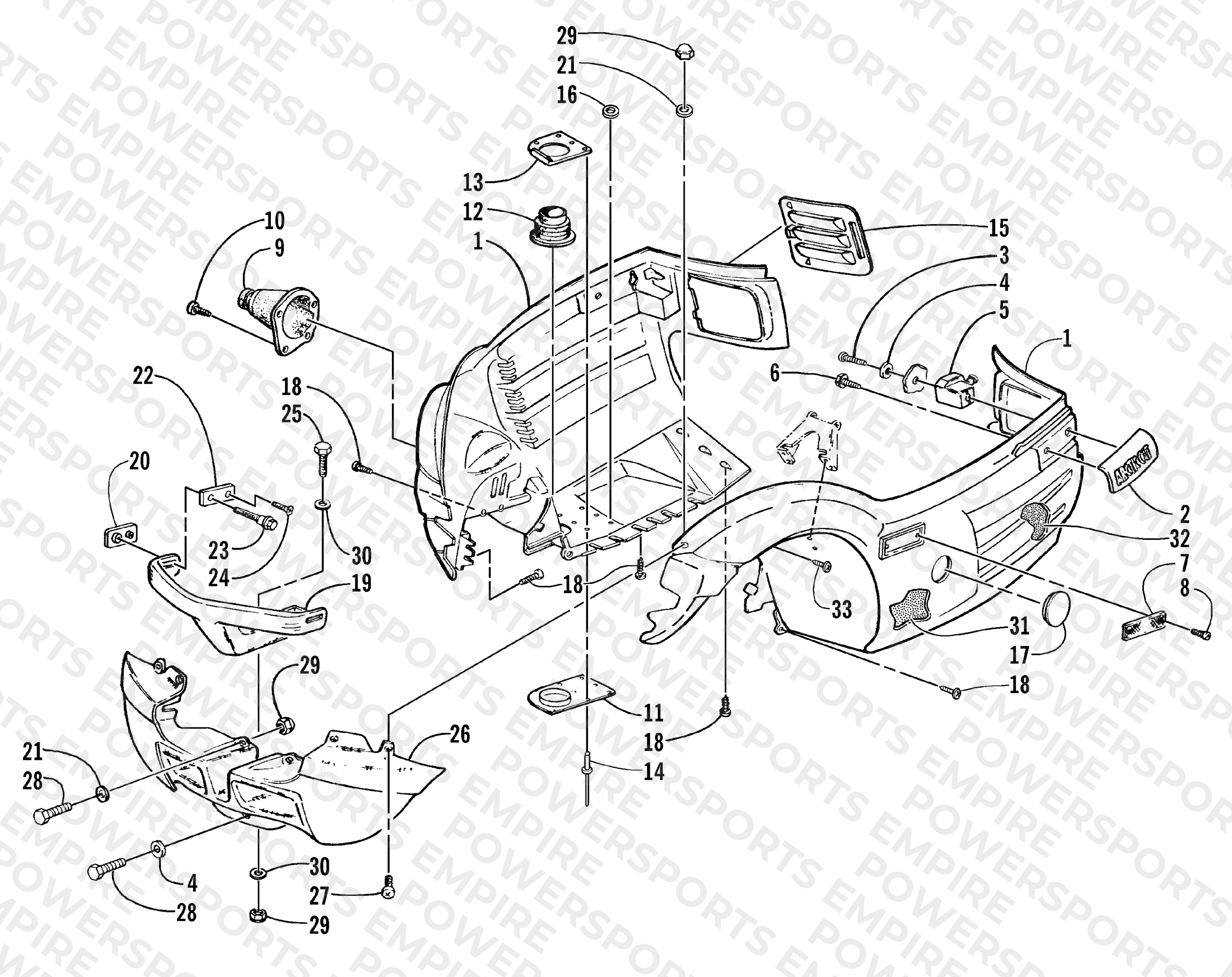 BELLY PAN AND FRONT BUMPER ASSEMBLY